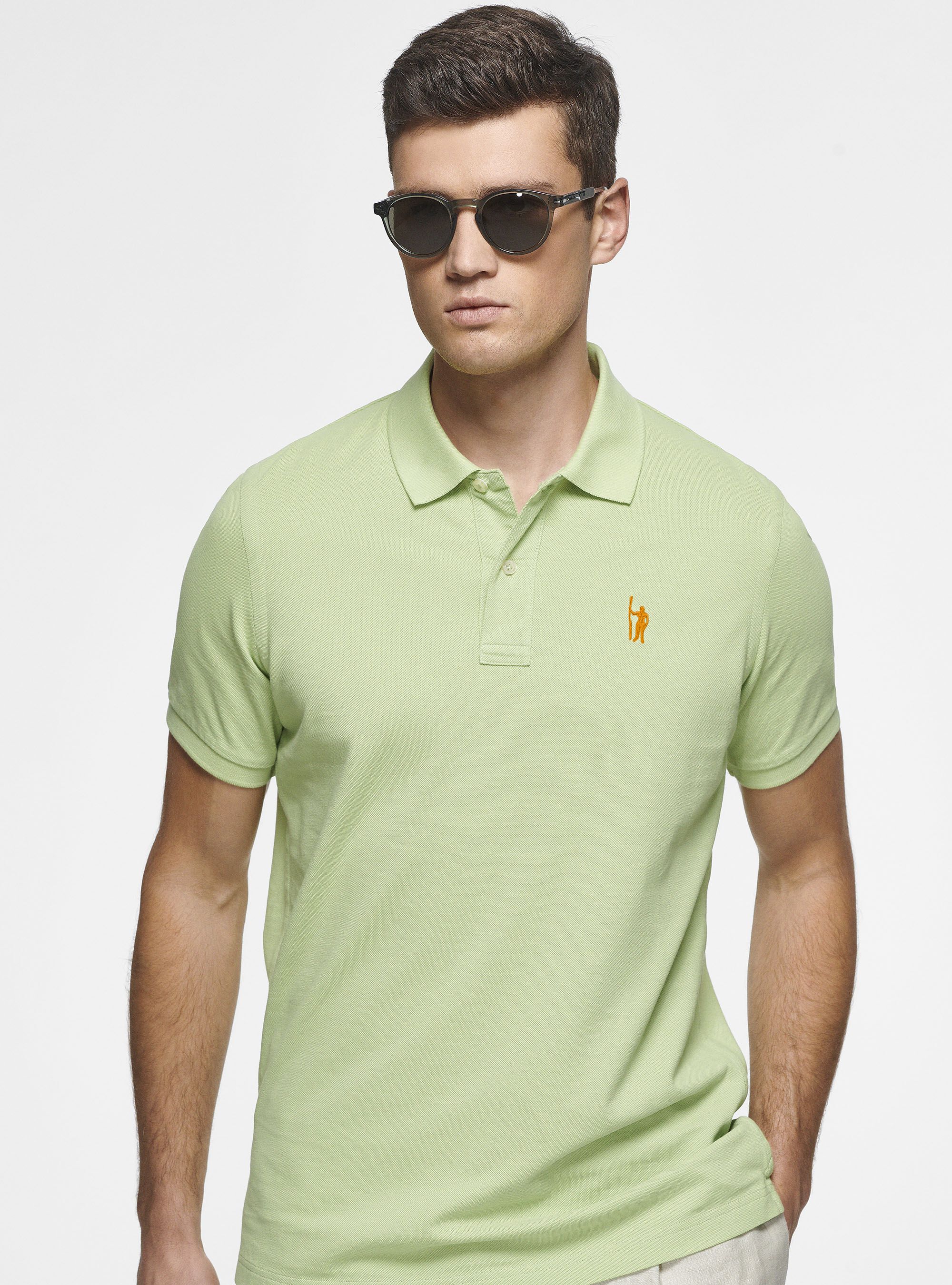 Polo pique verde shop