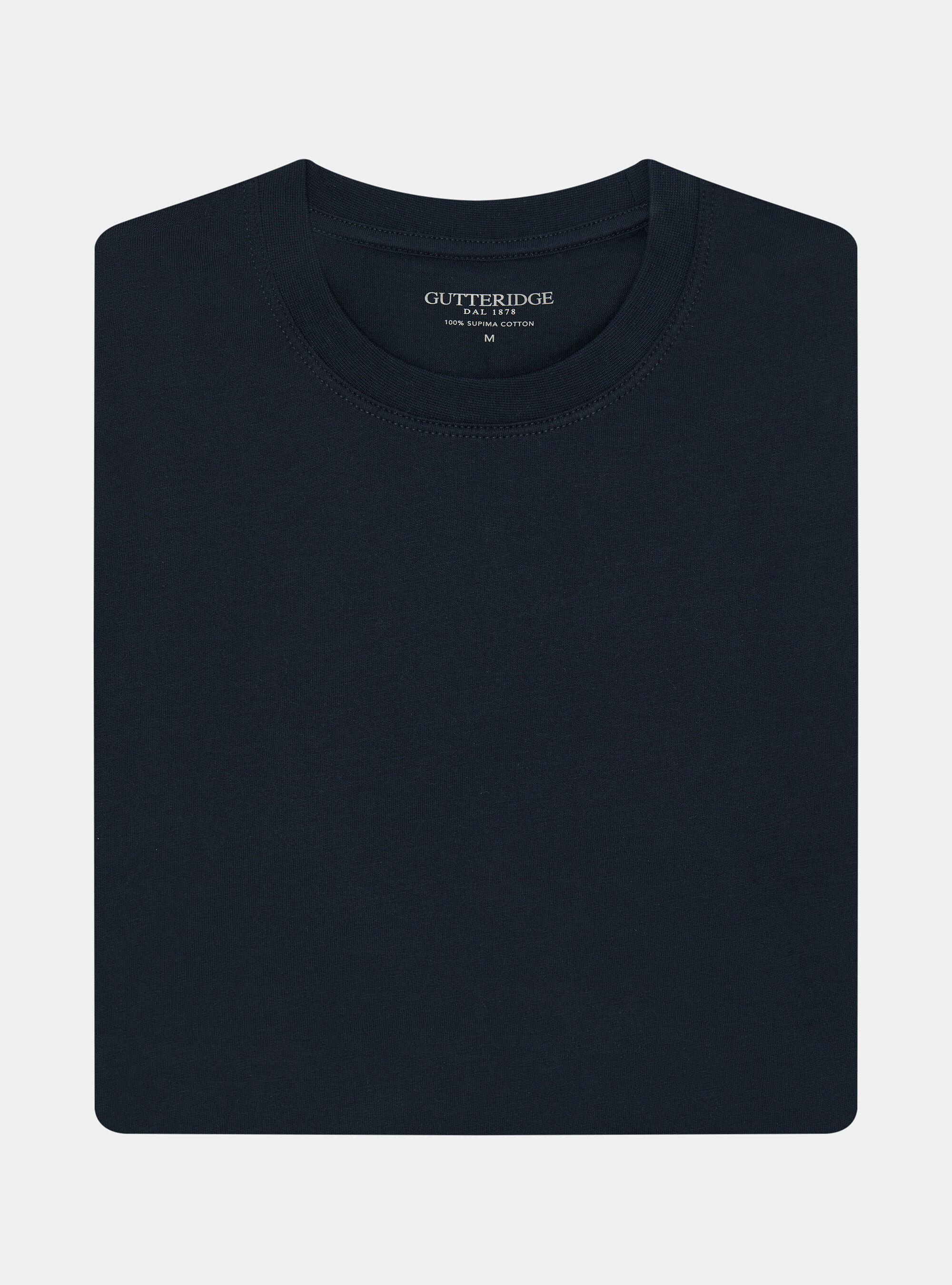 T-shirt mezza manica in cotone Supima, BLU NAVY