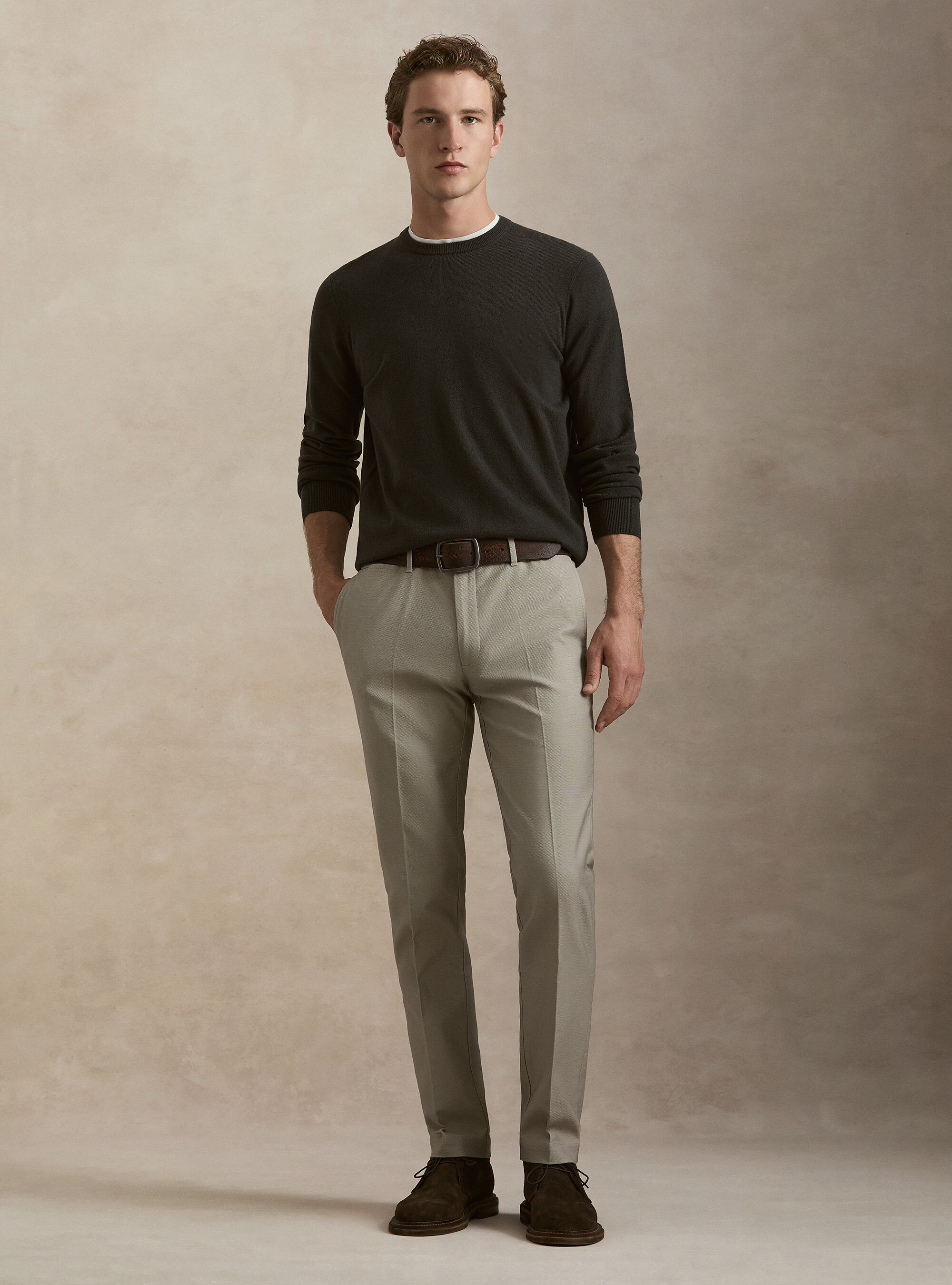 Girocollo in maglia in lana poliammide cashmere