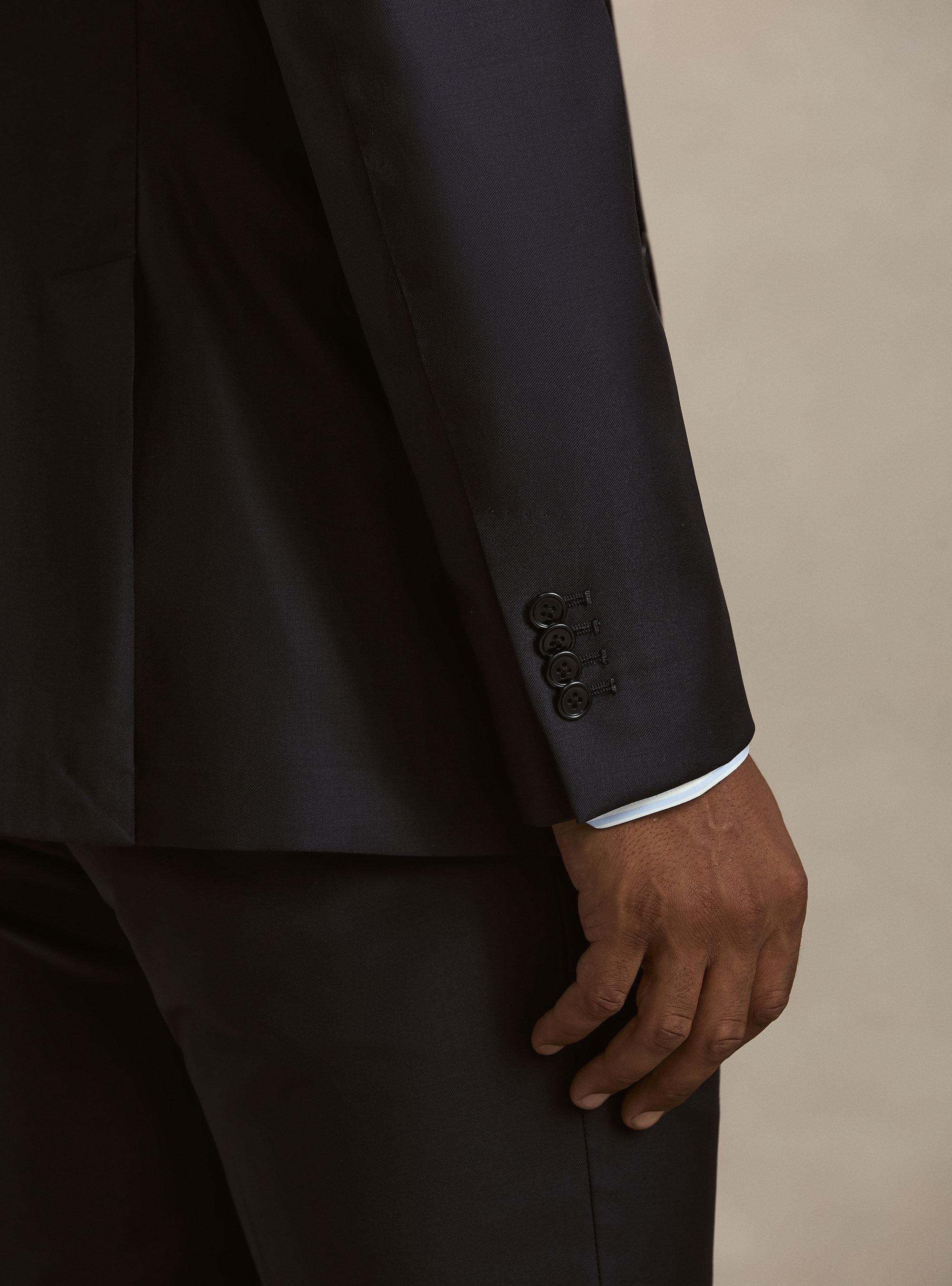 Pure wool suit jacket by Vitale Barberis Canonico, NAVY BLUE