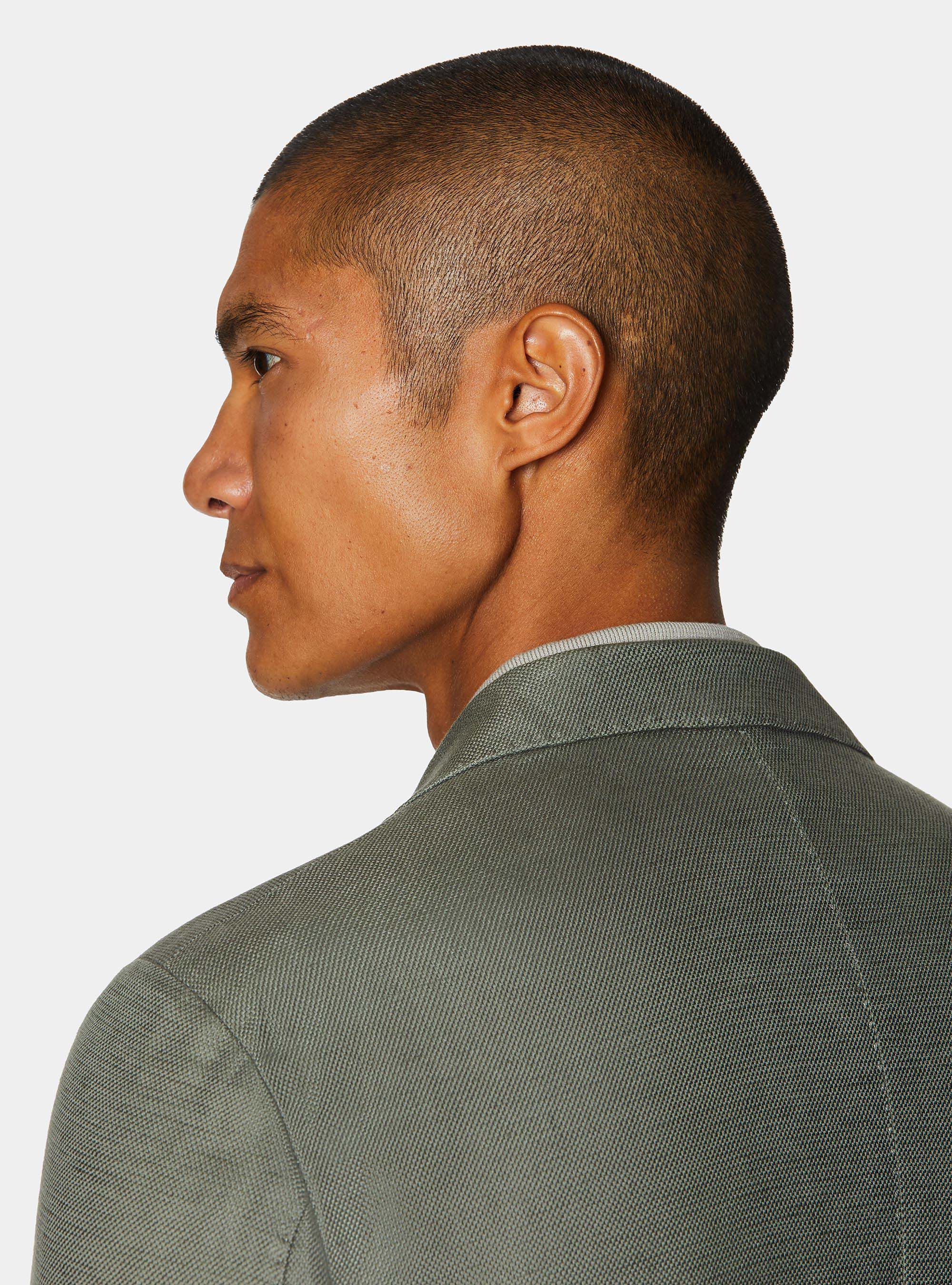 Giacca in cotone e lino, SALVIA 0602C