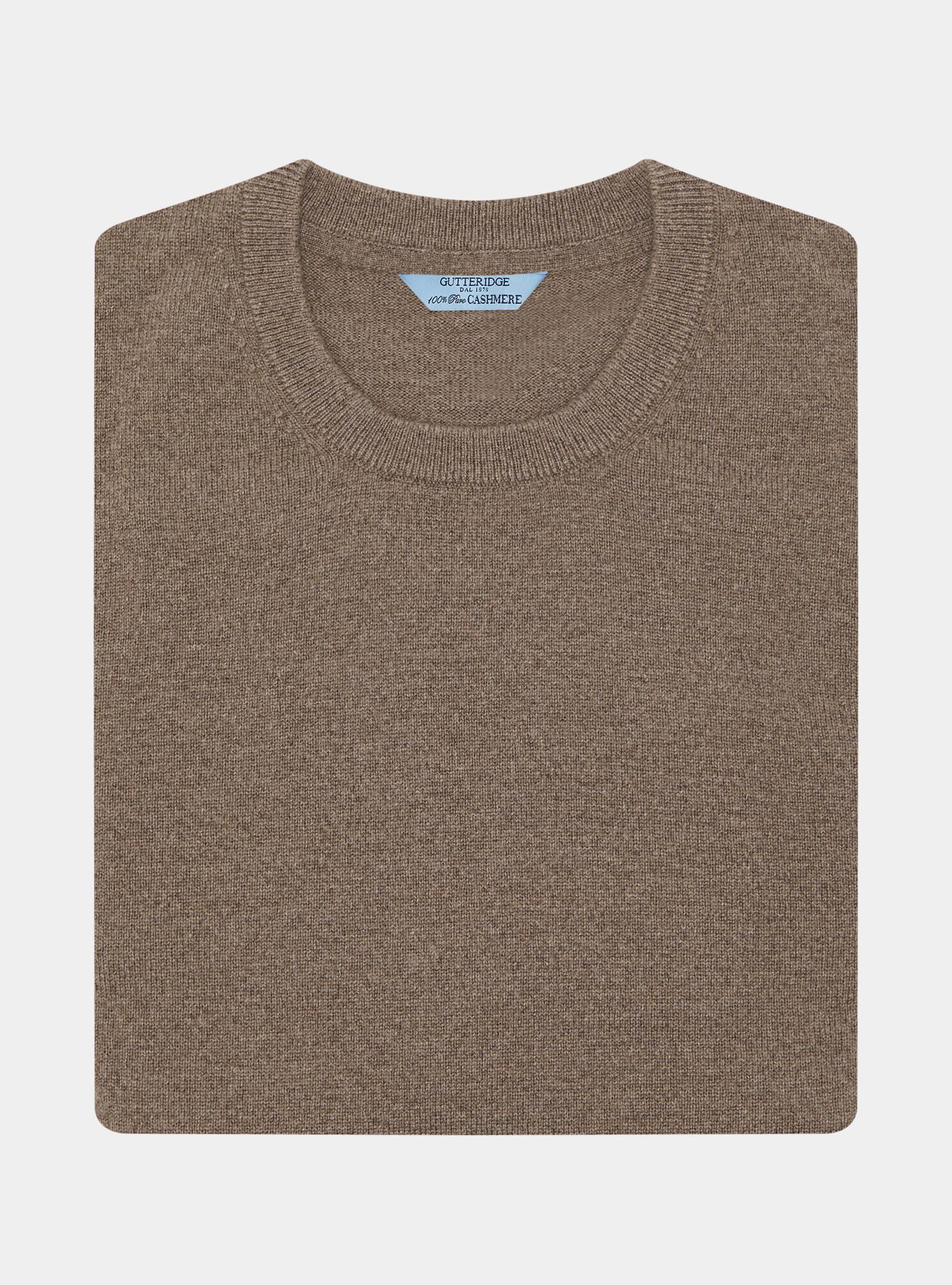 Maglia girocollo in 100% cashmere, FANGO