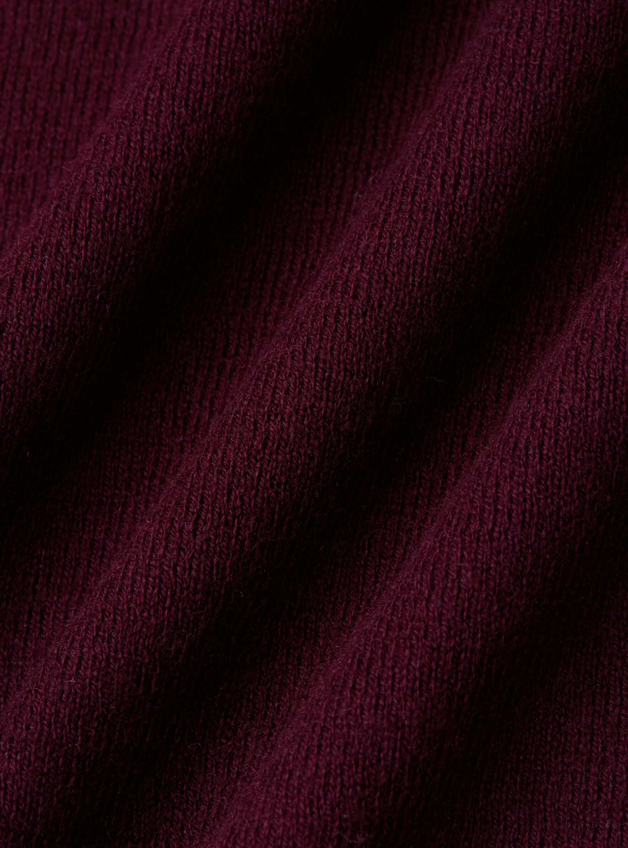 Cotton and Cashmere Turtleneck, BORDEAUX