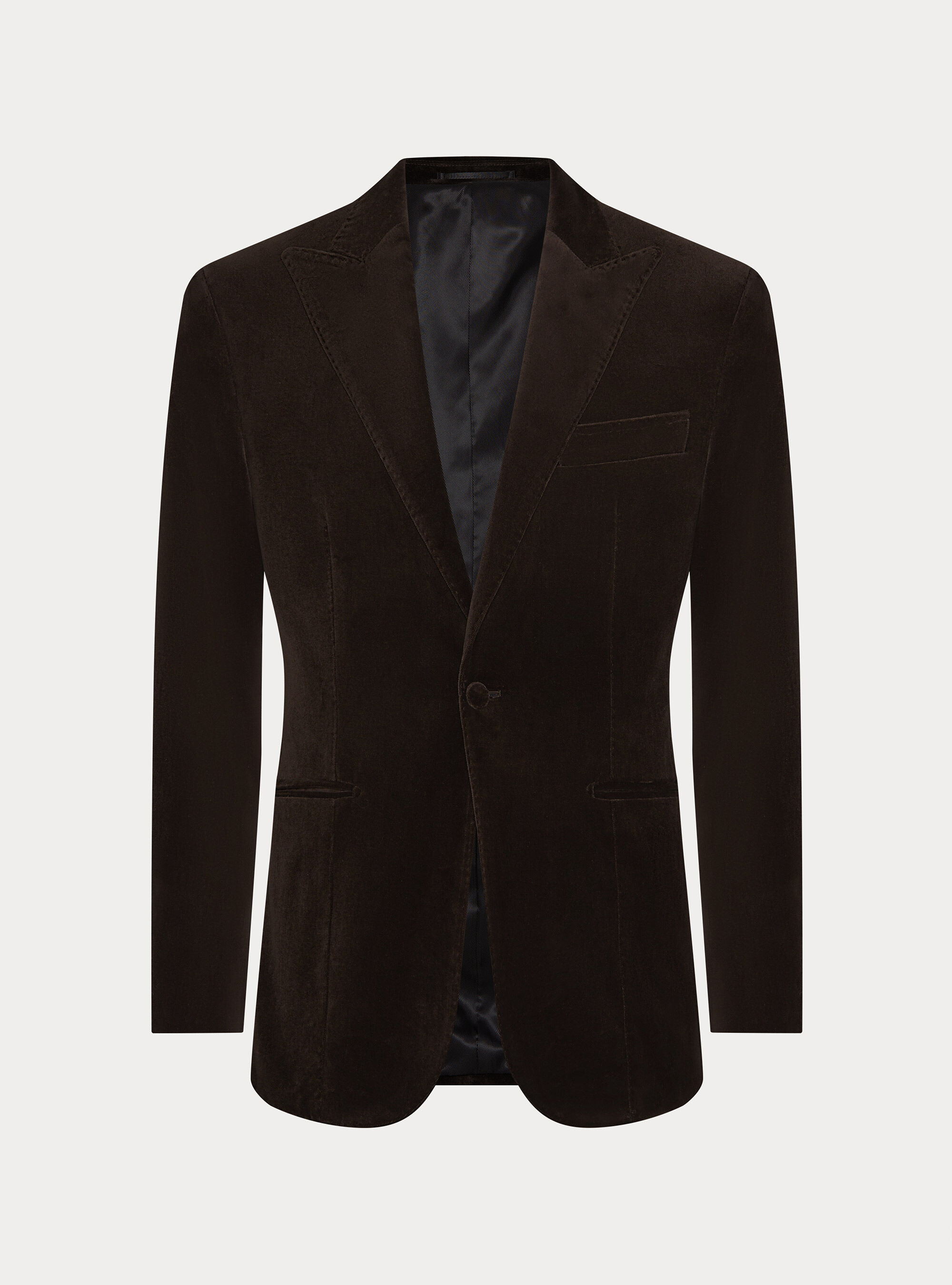 Tuxedo blazer for a velvet suit, BROWN