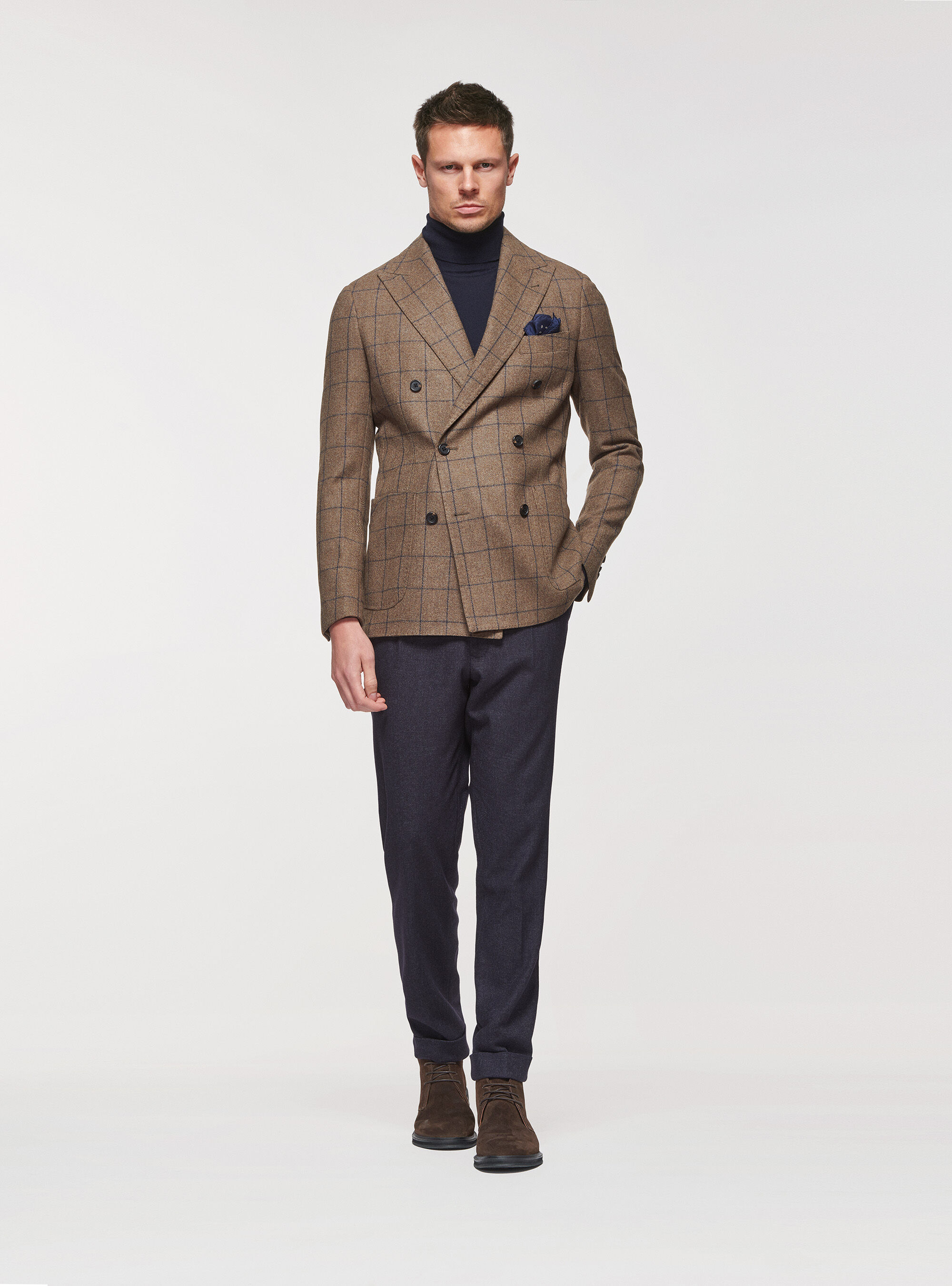 Veste en sales laine carreaux