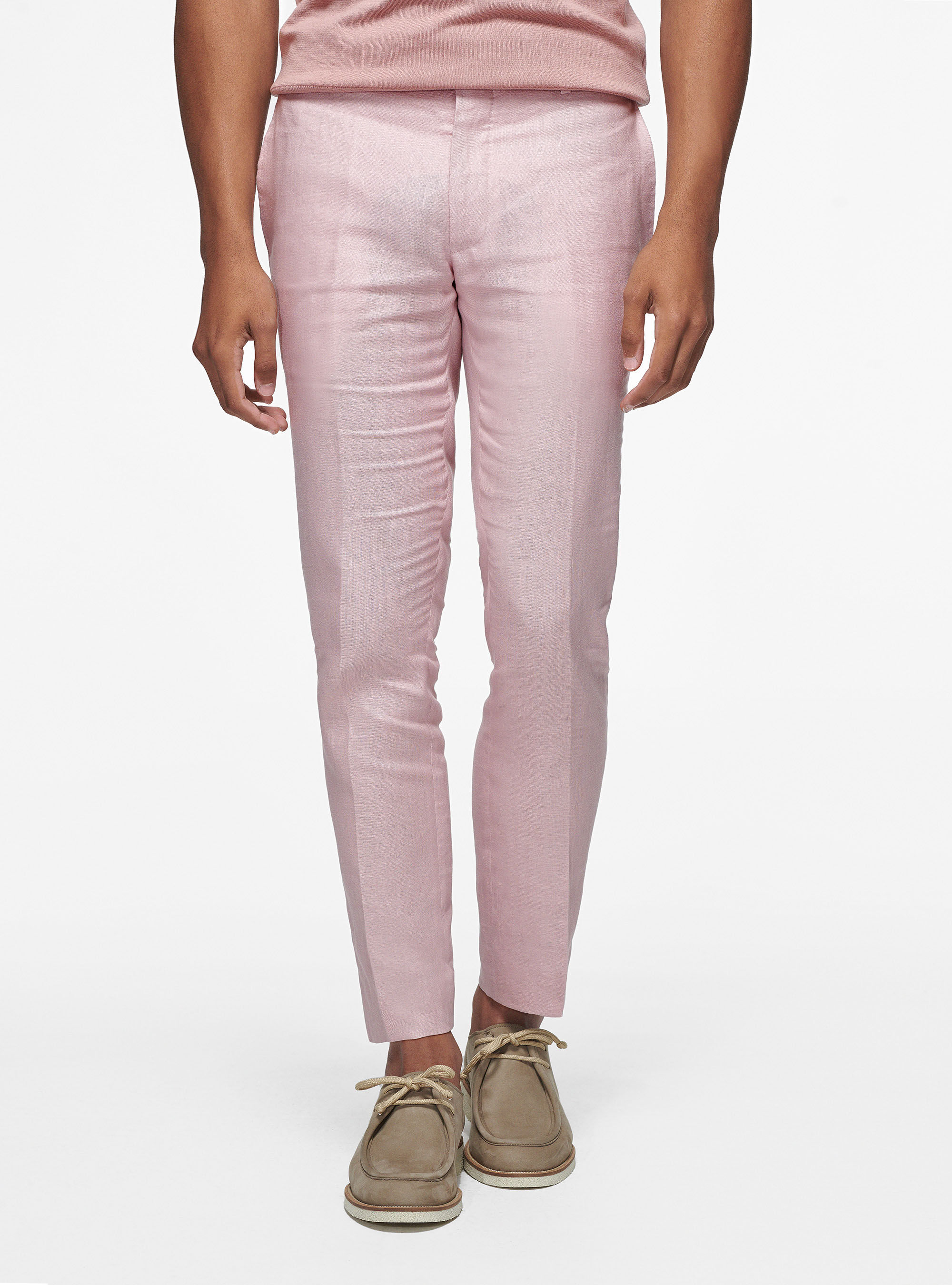 Slim linen trousers clearance