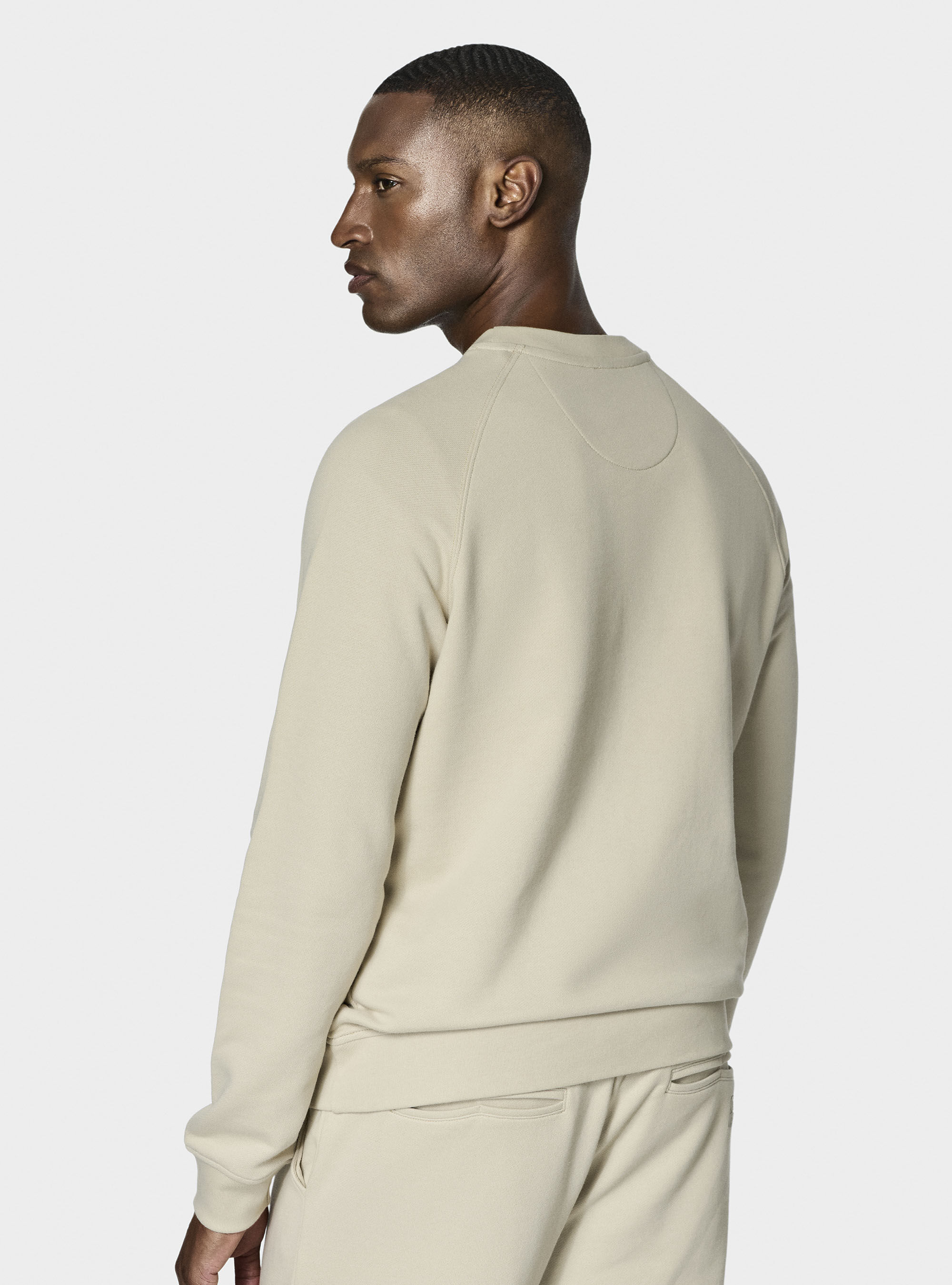 Basic round-neck sweatshirt GT01, ECRU 0536C