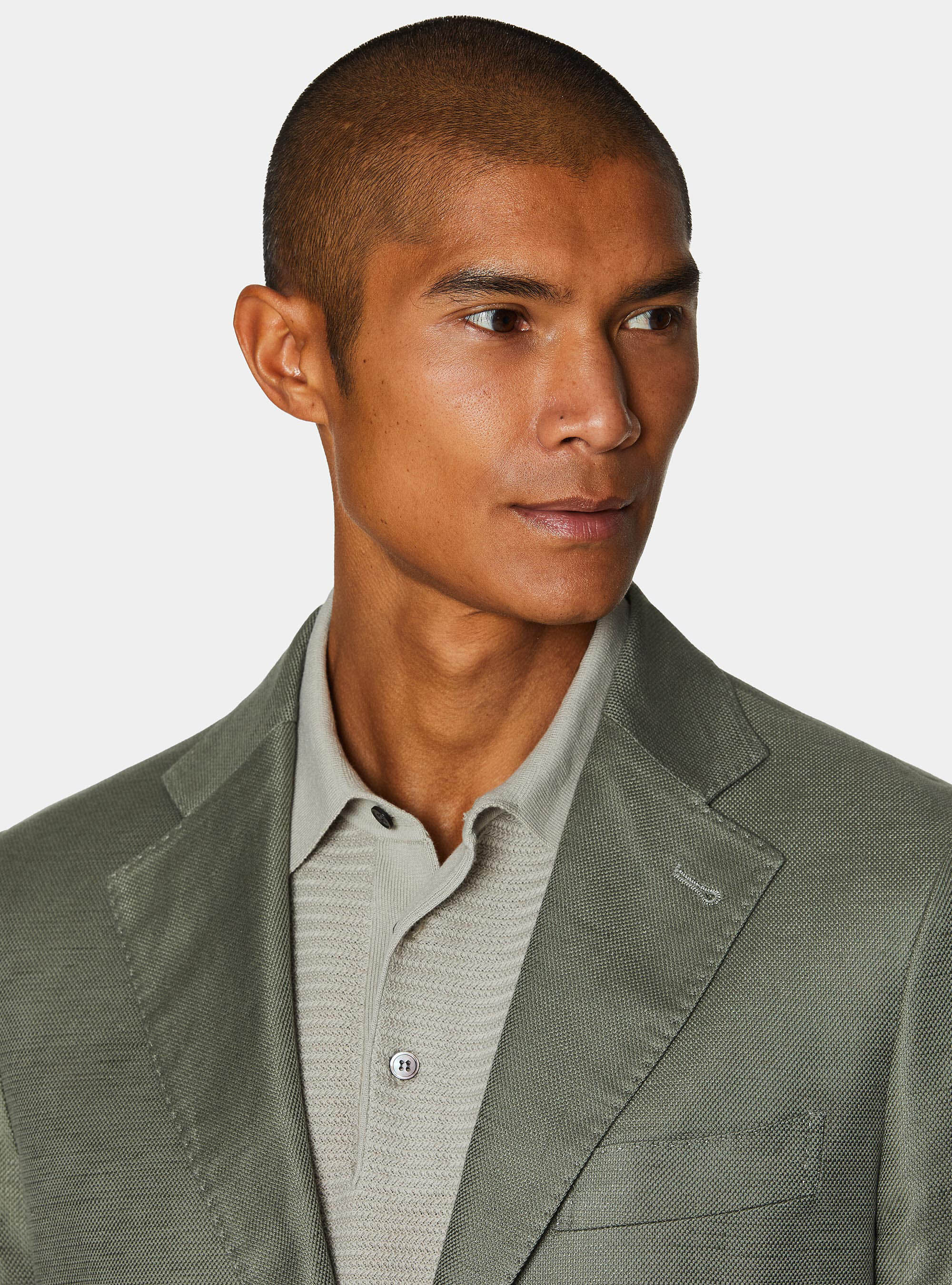 Giacca in cotone e lino, SALVIA 0602C