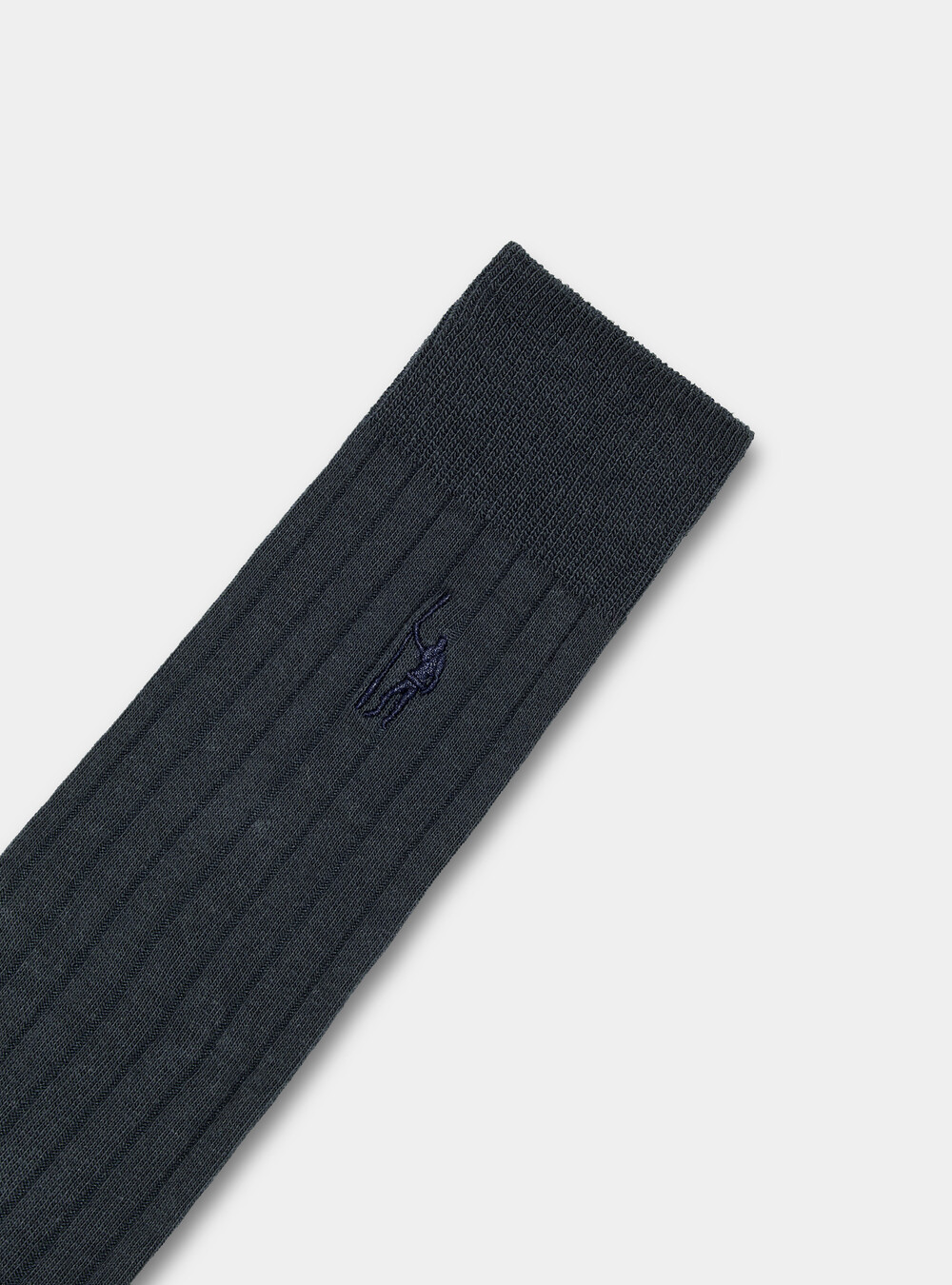 Calzini a costina con ricamo, ASFALTO Calzini a costina con ricamo