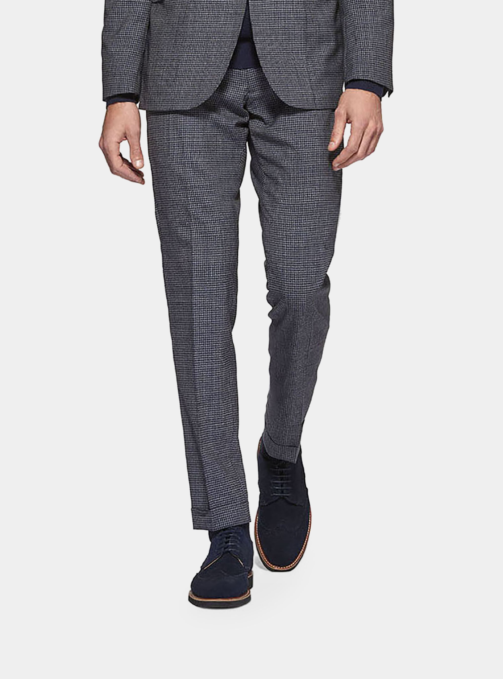 Pantaloni per abito in lana vichy