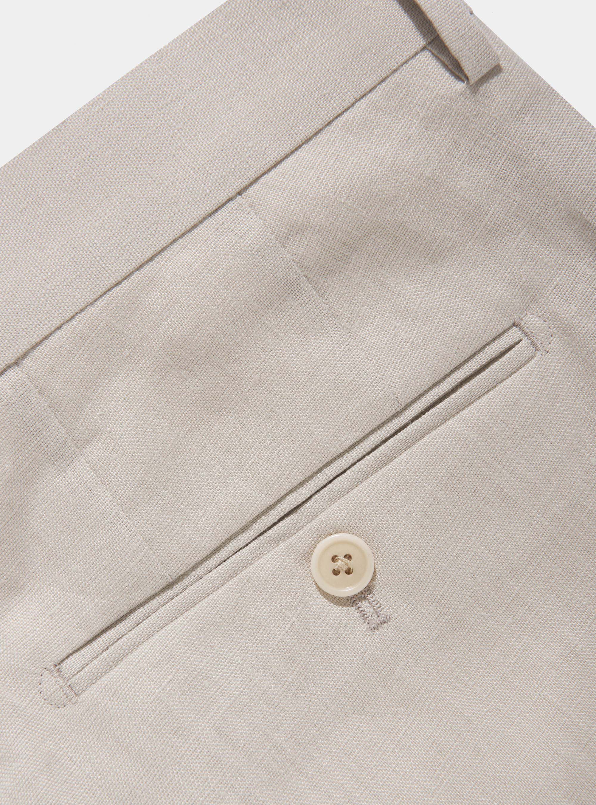 Pantaloni per abito in puro lino, ECRU