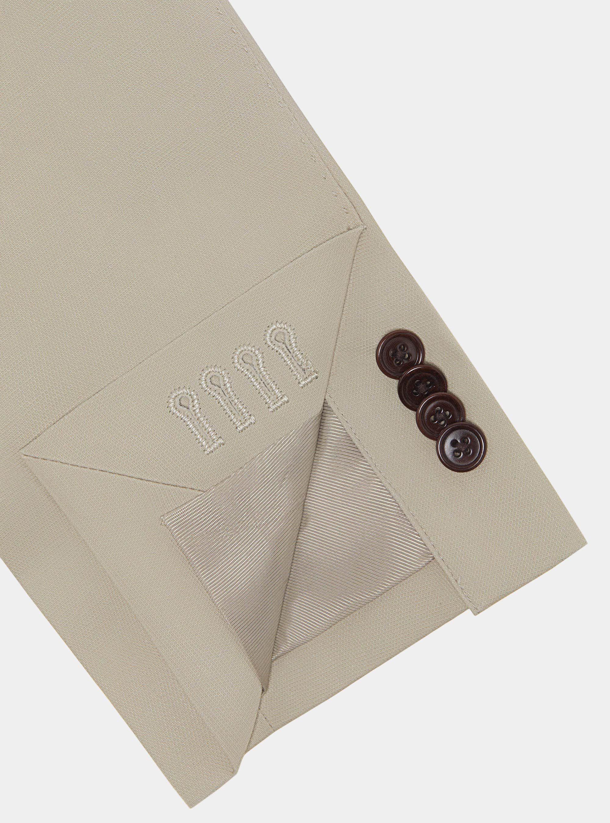 Giacca abito in cotone armaturato, SABBIA