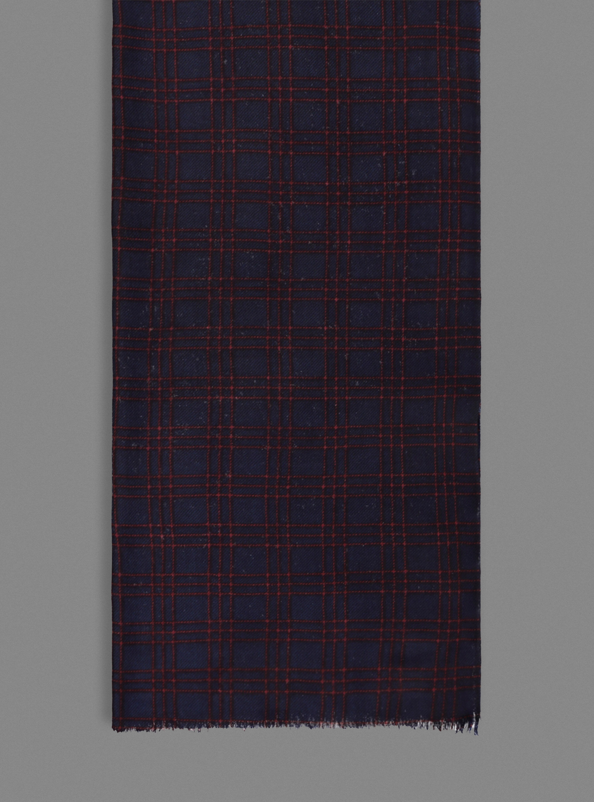 Sciarpa in lana a quadri, BLU NAVY