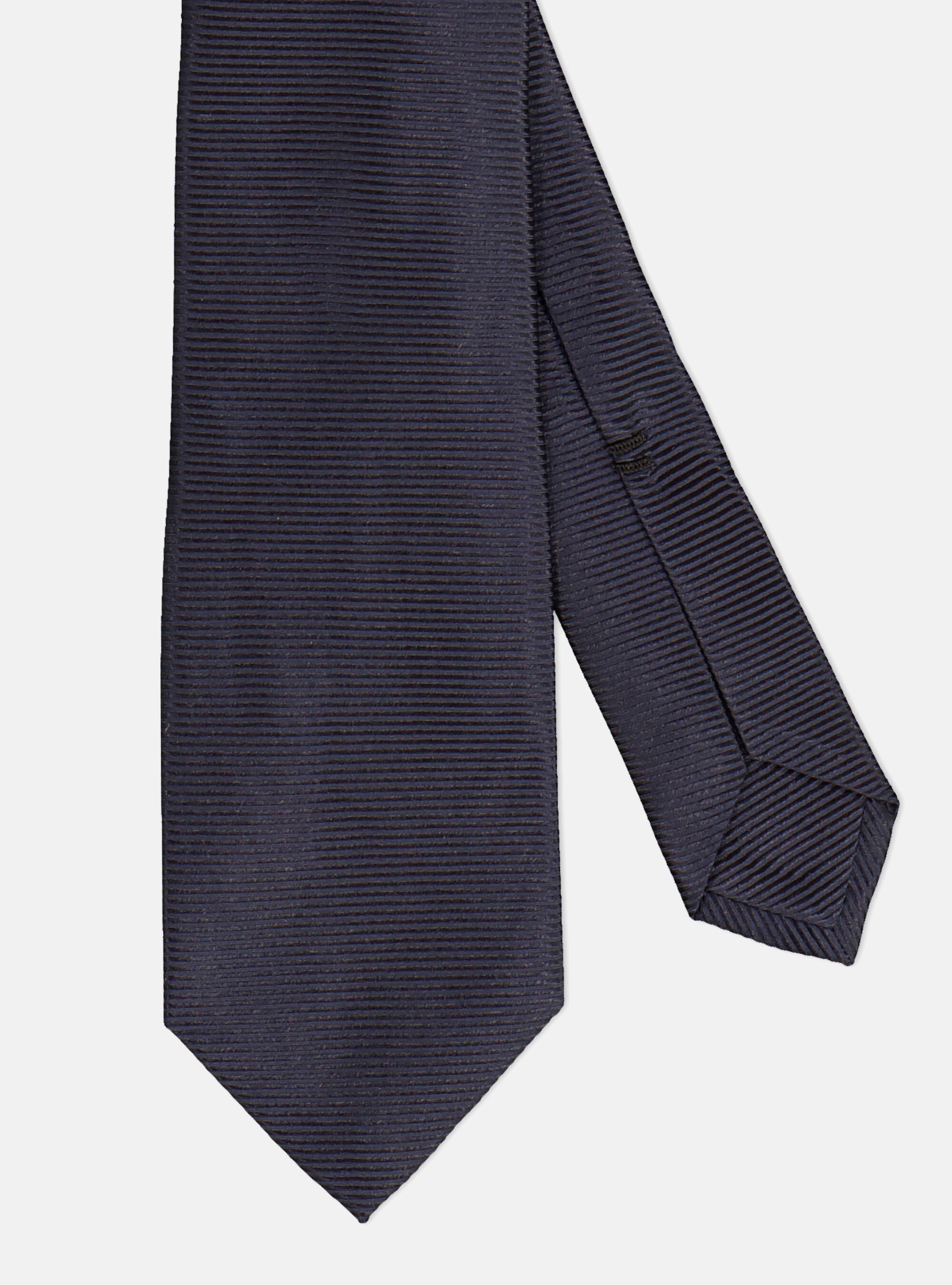 Cravatta 5 pieghe in seta, BLU NAVY