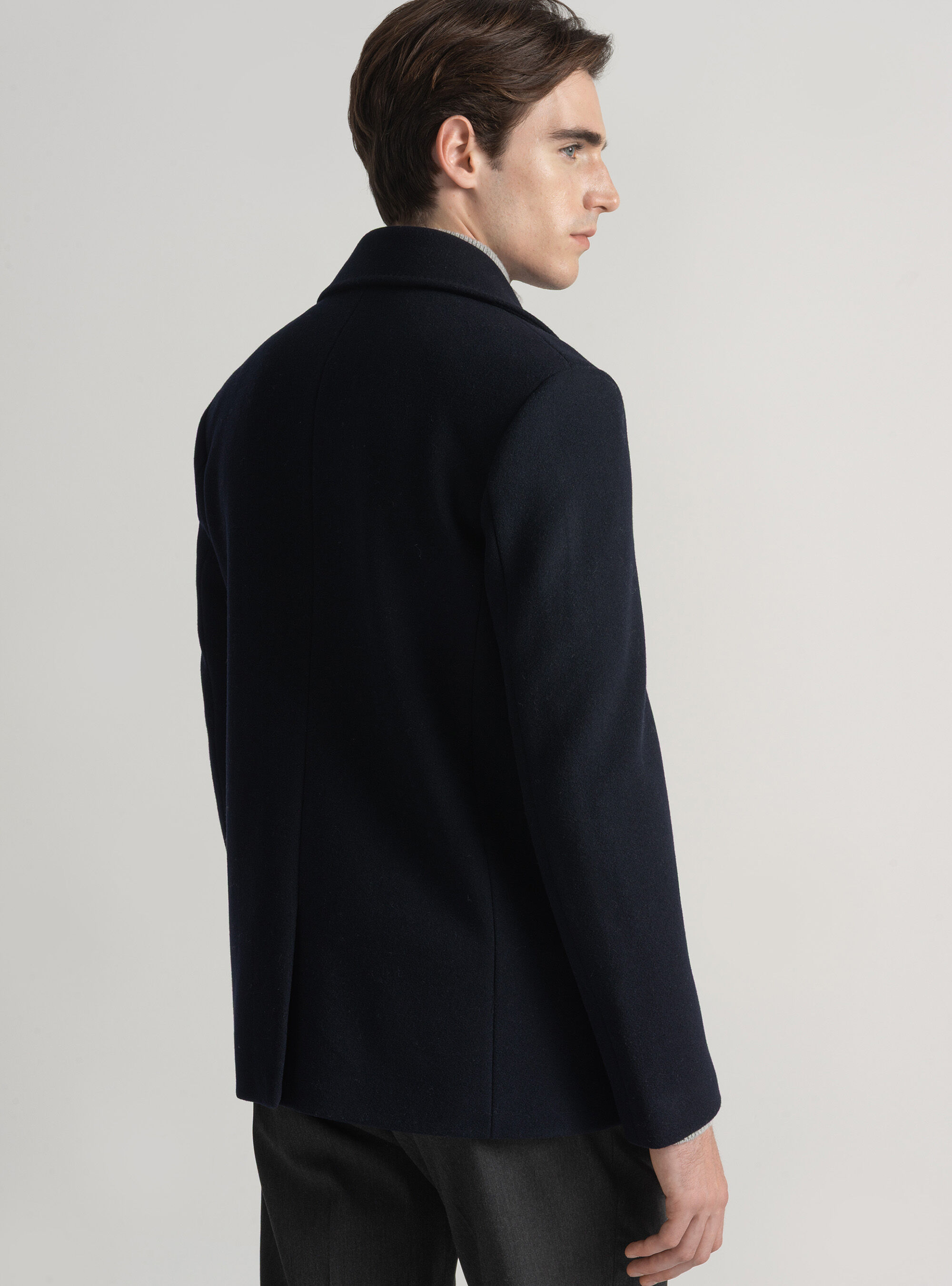 Peacoat aus einer Wollmischung, NAVY 0218C