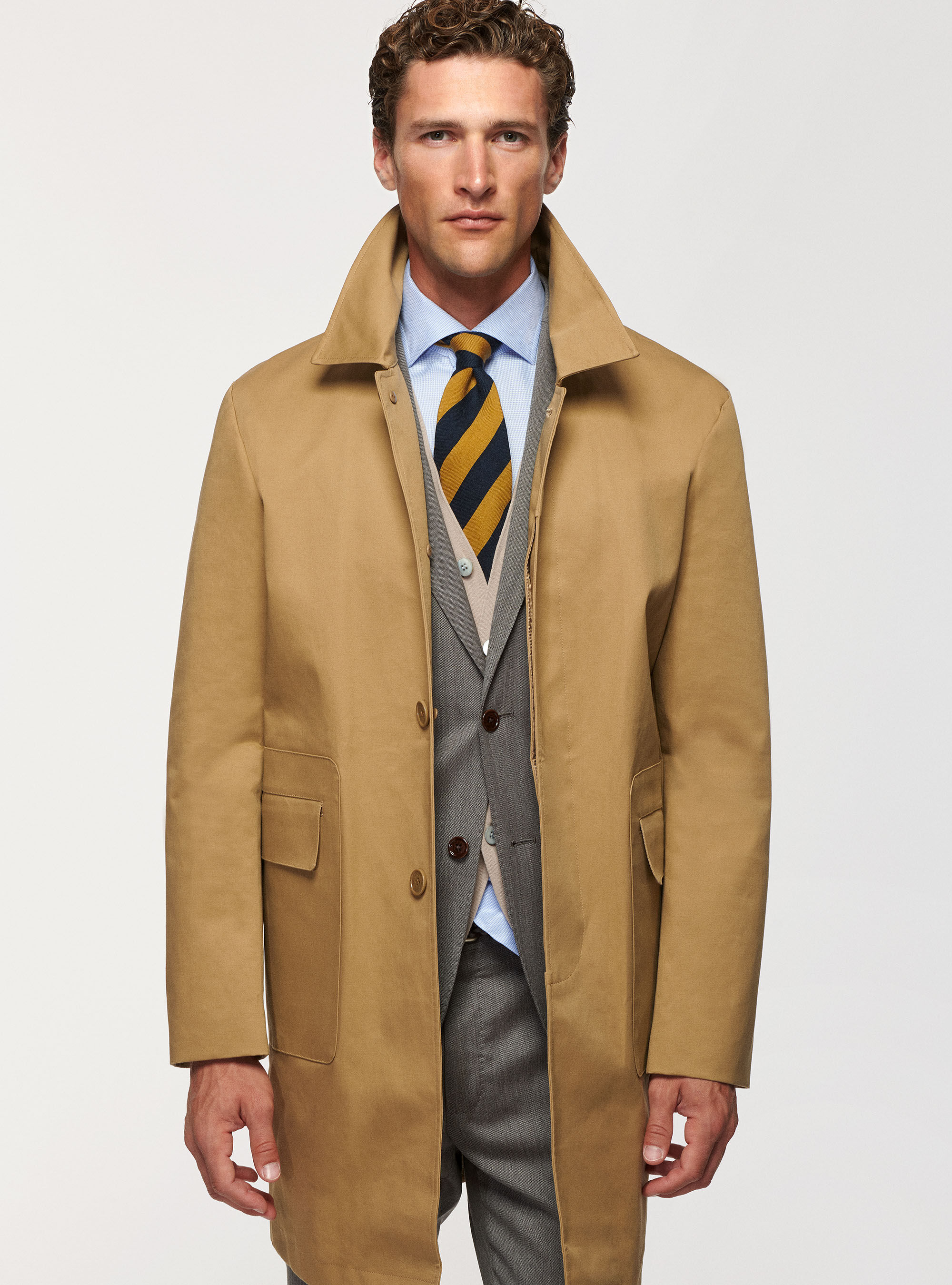 Cotton coat with large pockets