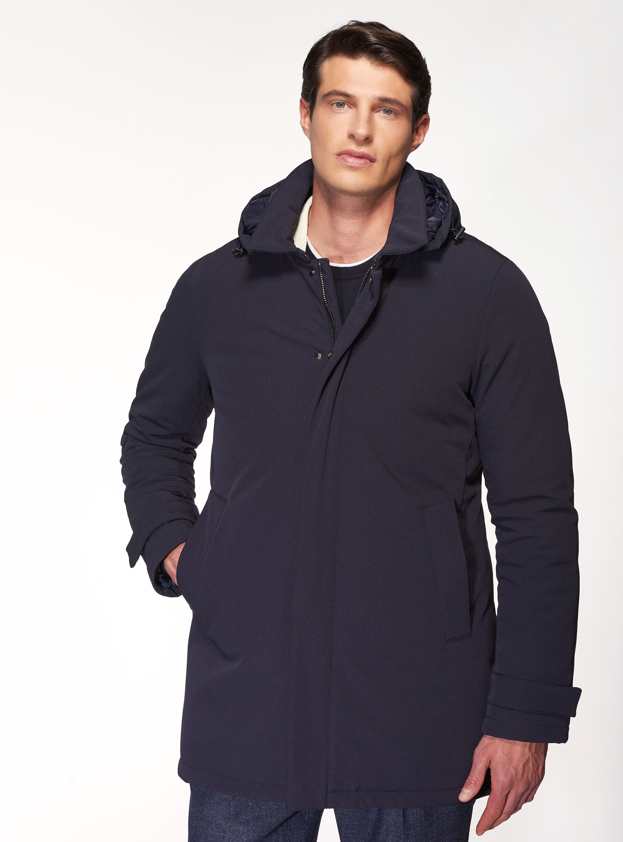 Technical jacket with Primaloft padding, NAVY BLUE