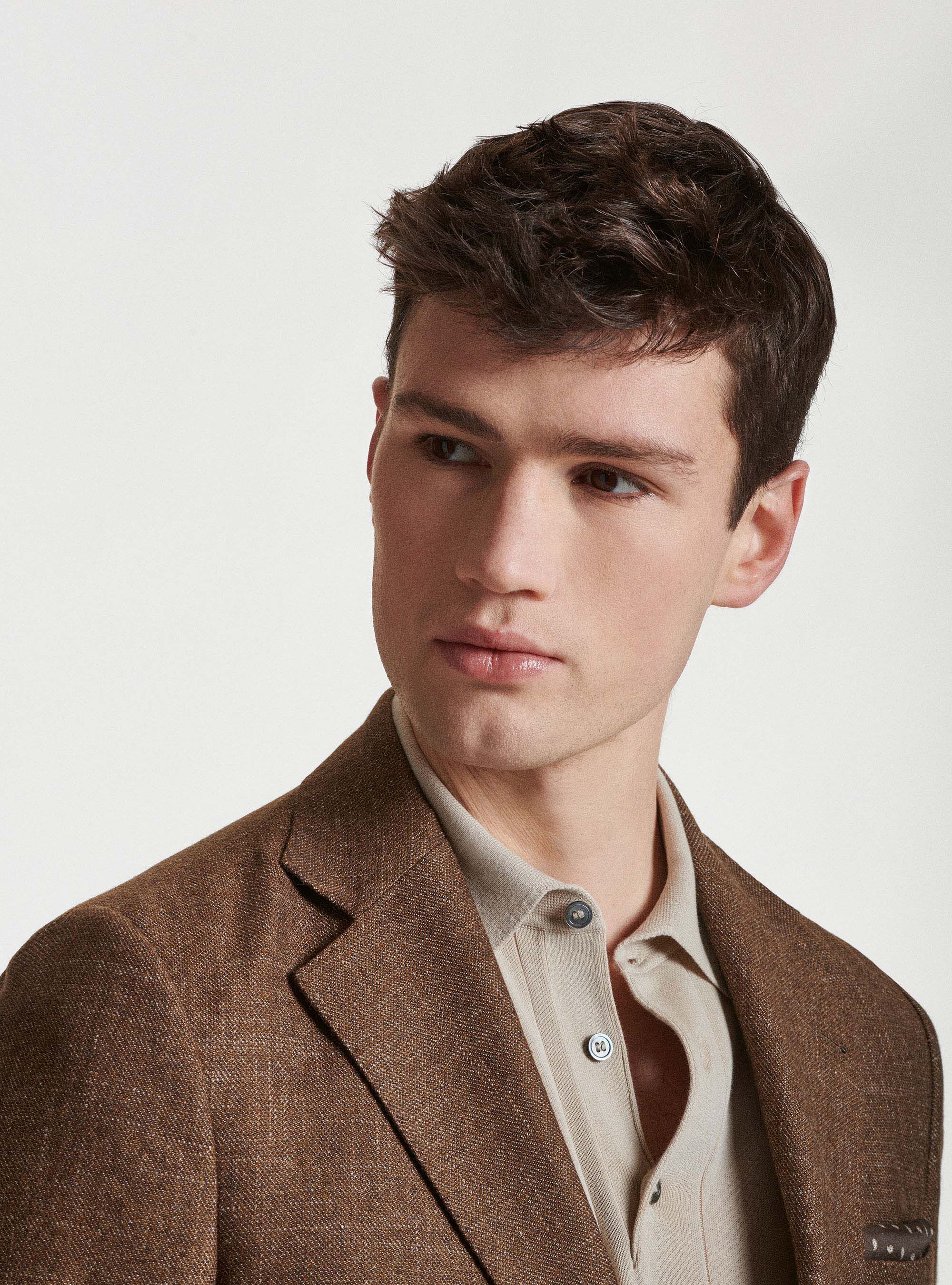 Wool cotton top blend suit