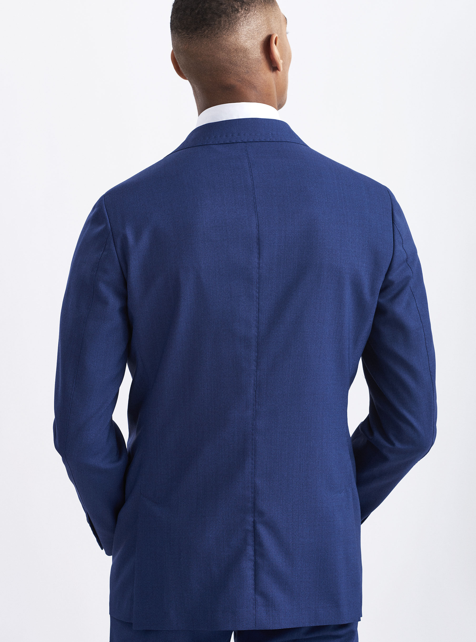 Giacca per abito in pura lana tessuto Vitale Barberis Canonico, BLU