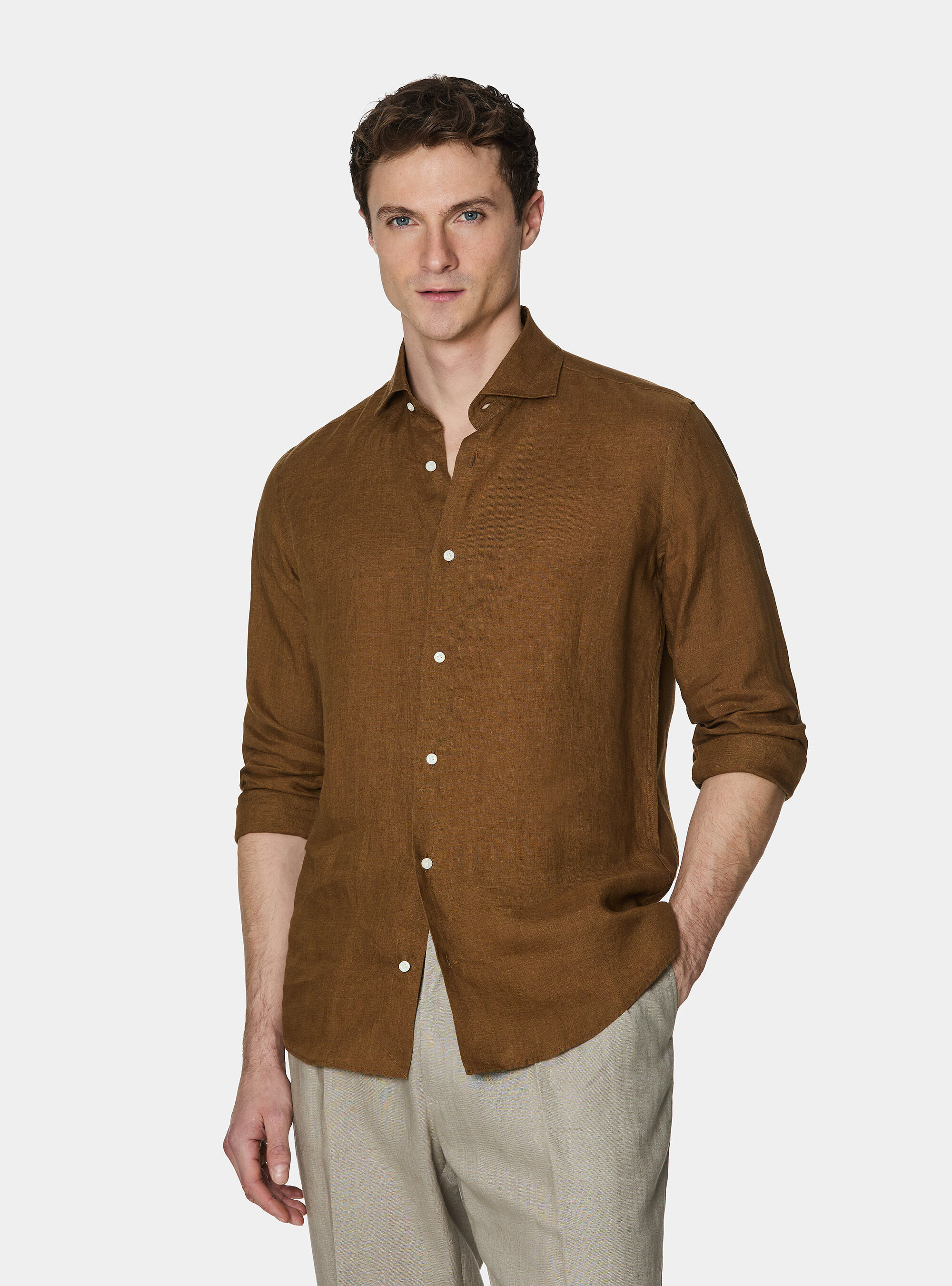 Pure linen shirt, MULTICOLOR