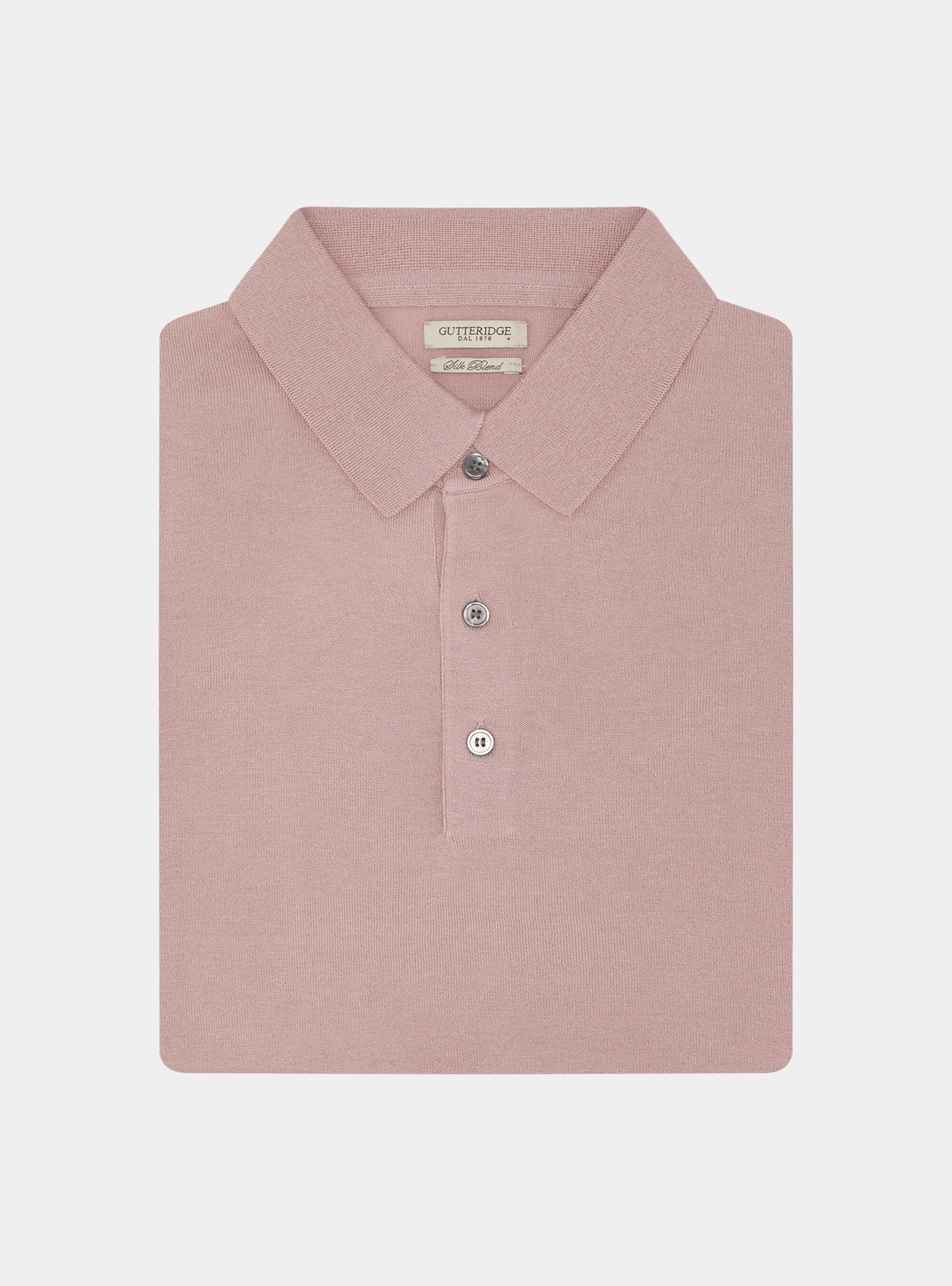 Polo in maglia seta e cotone, 0441C ROSA SCURO