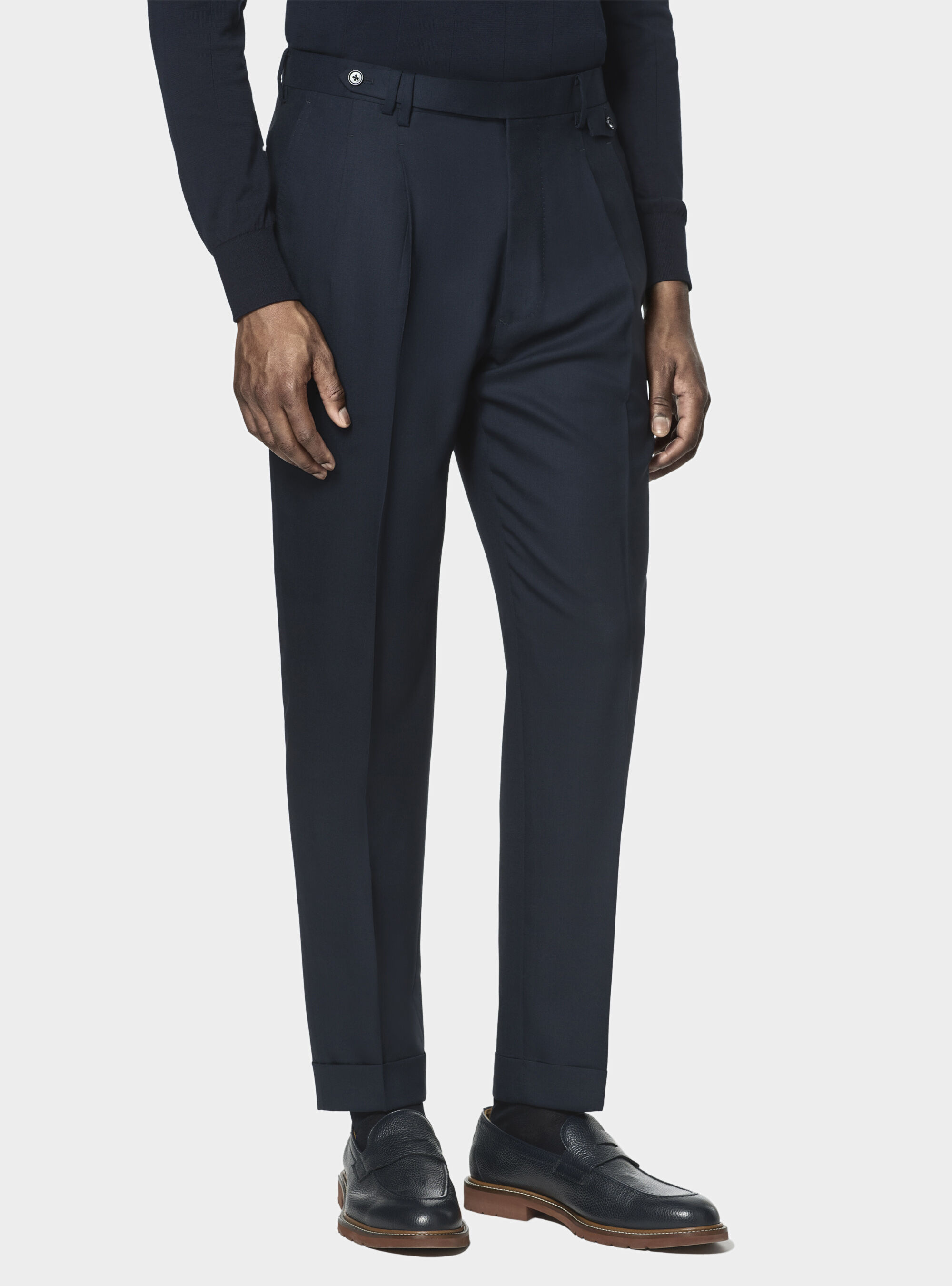 Vitale Barberis Canonico pantalon &agrave; double fente en pure laine