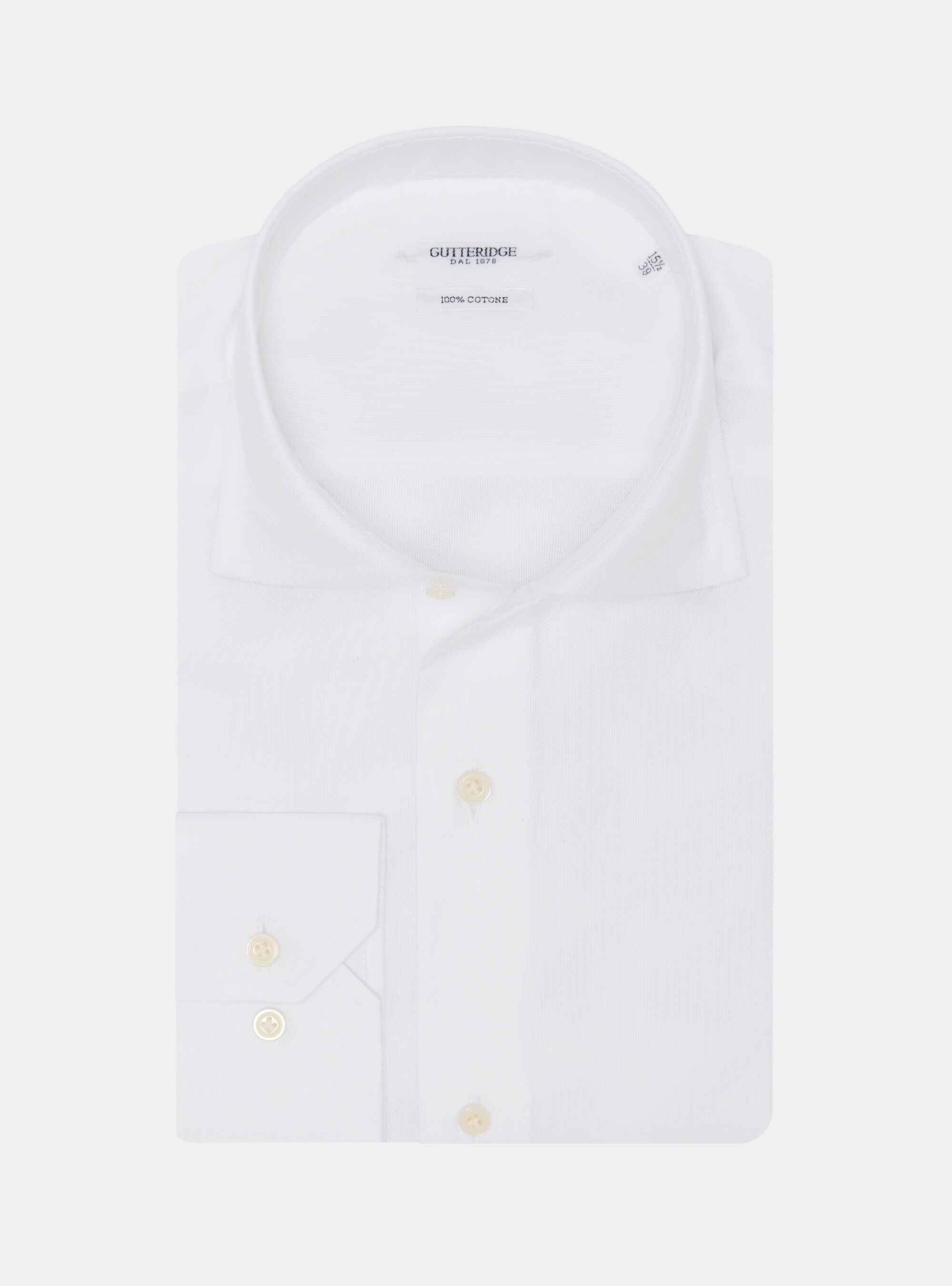 Camicia in cotone oxford, BIANCO
