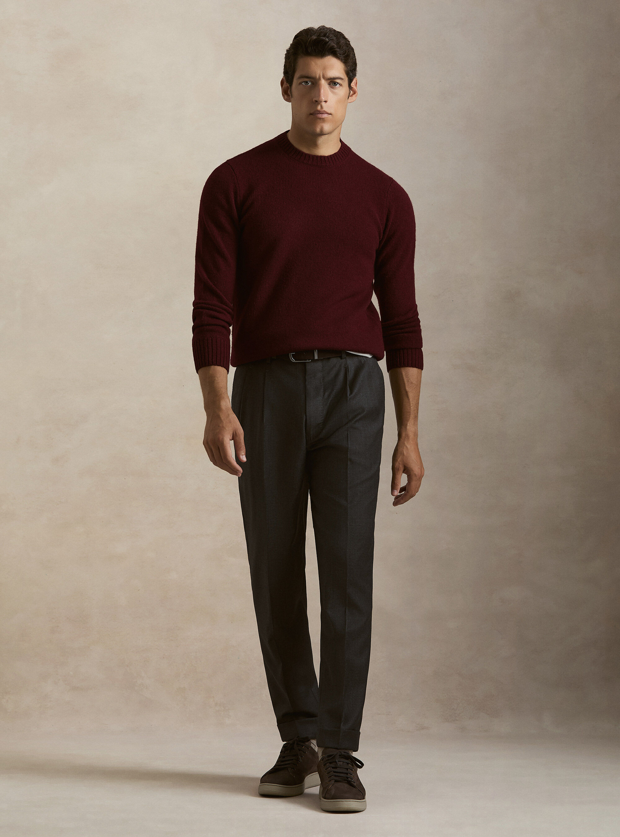 Pure Shetland wool crewneck sweater