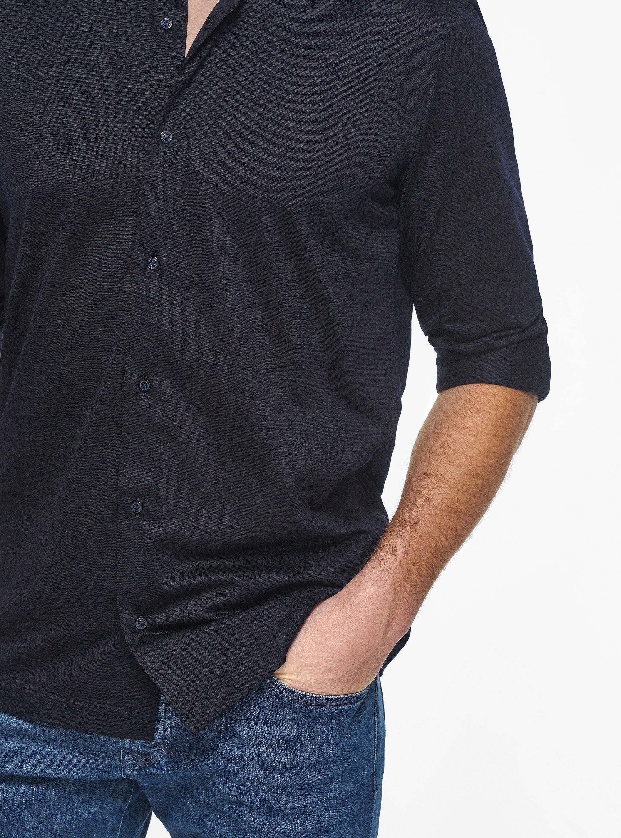COOLMAX fabric pique shirt, NAVY BLUE