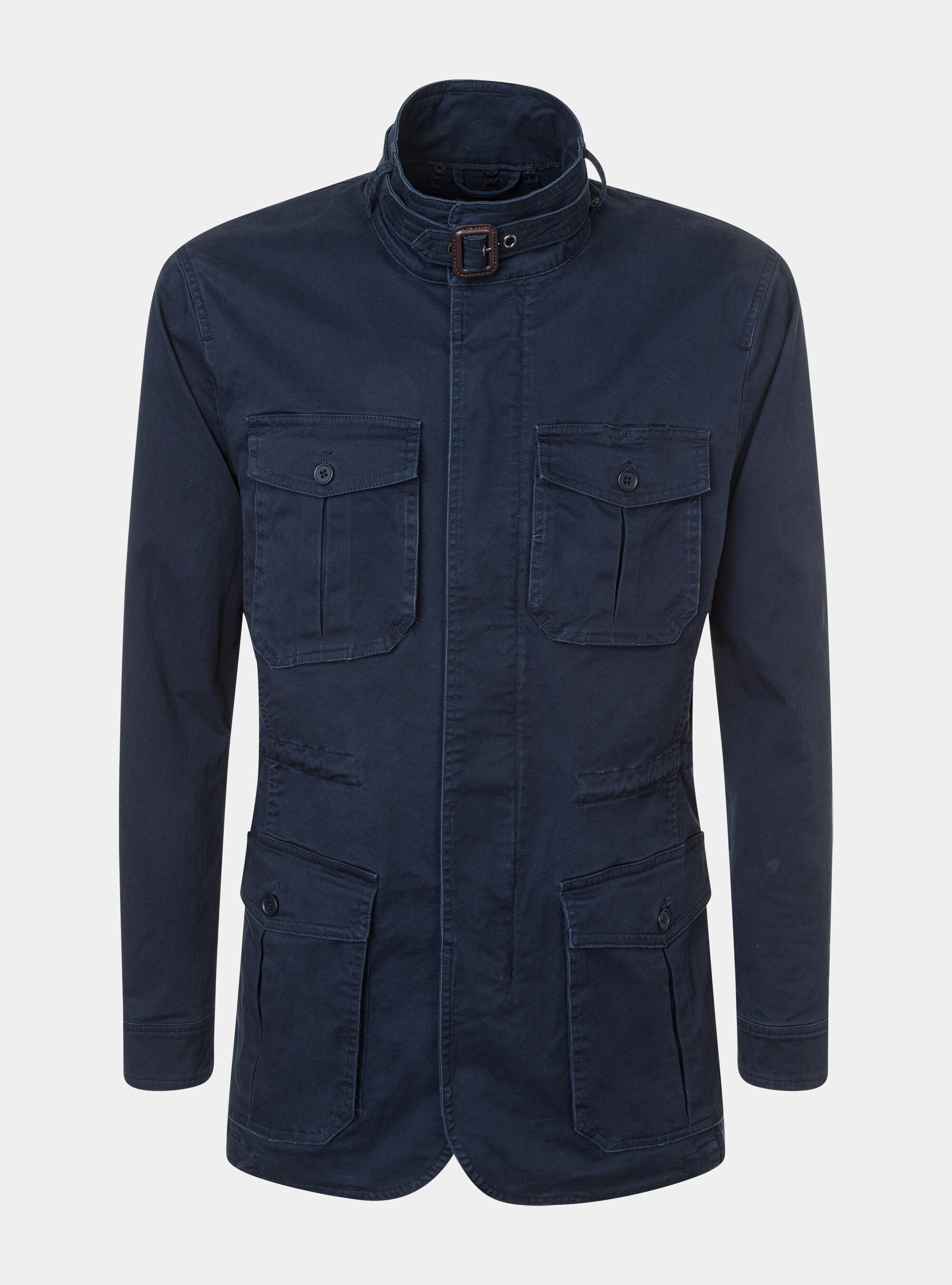 Stretch cotton twill field jacket