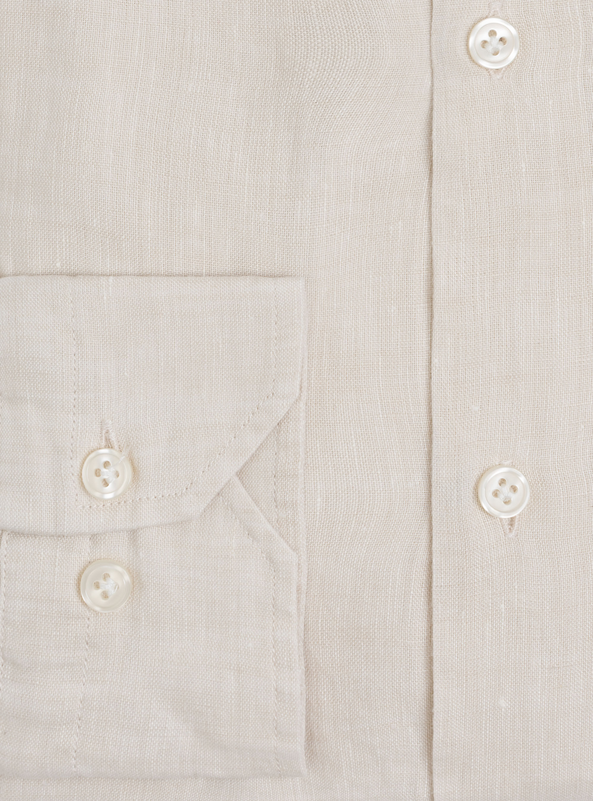 Pure Linen Korean Shirt, ECRU