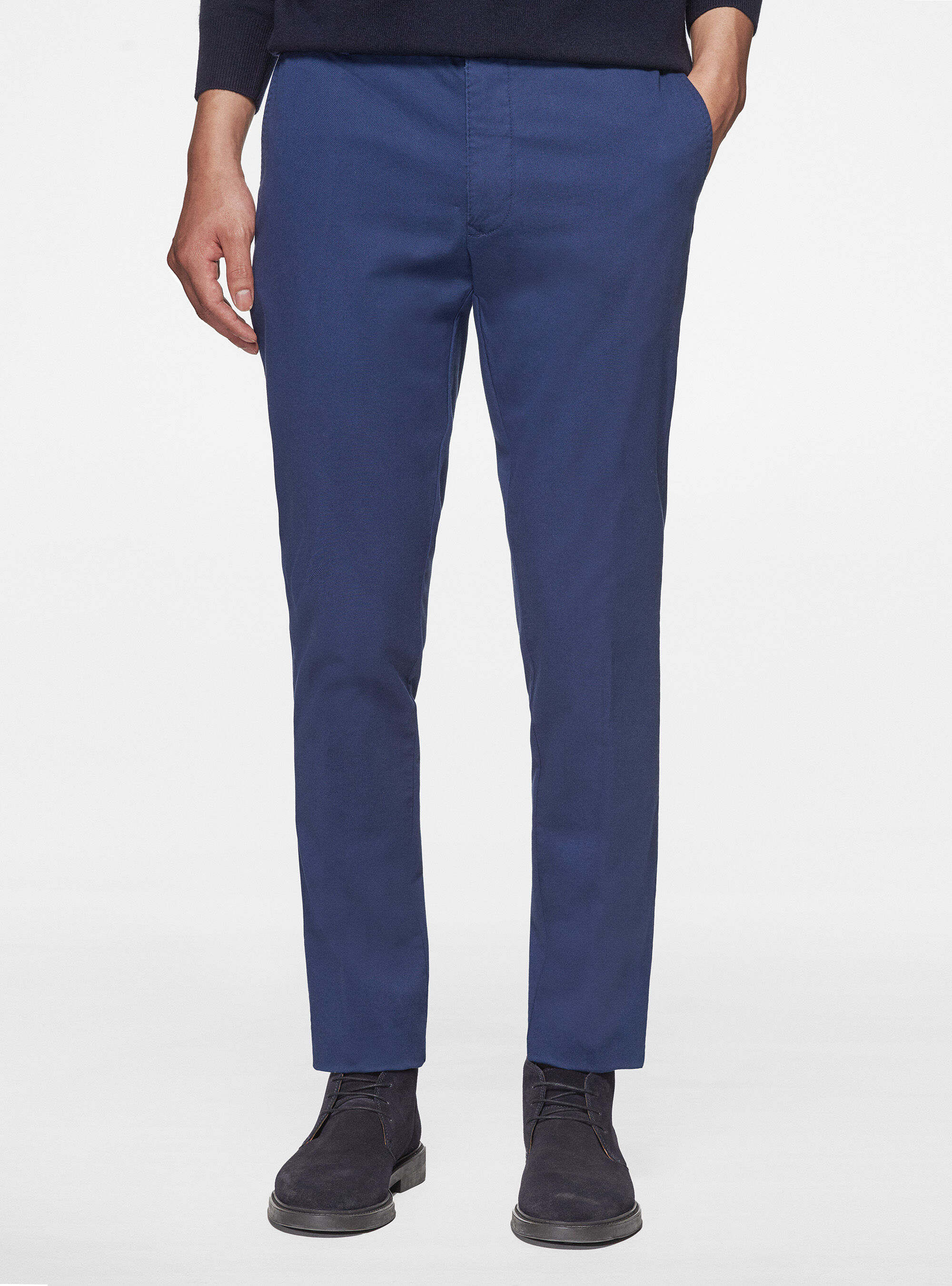 Stretch twill slim fit trousers | Gutteridge | Men's catalog