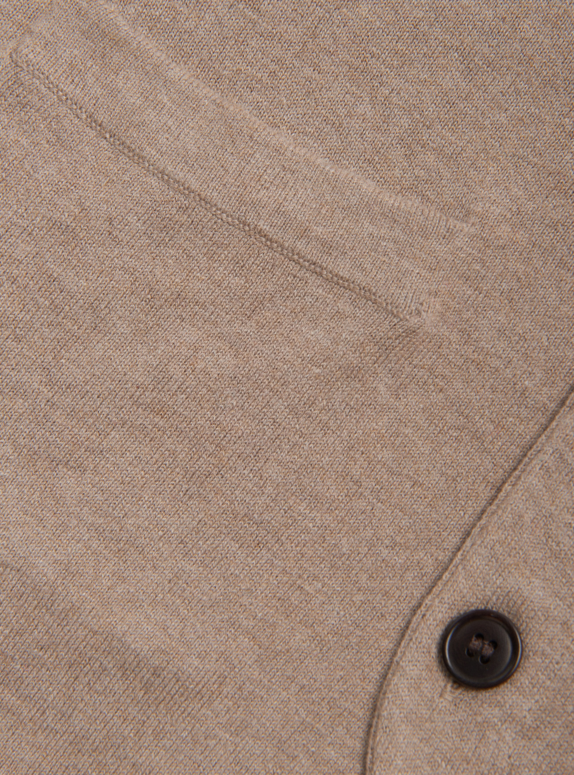 Gilet doppiopetto in cotone seta e cashmere, ECRU