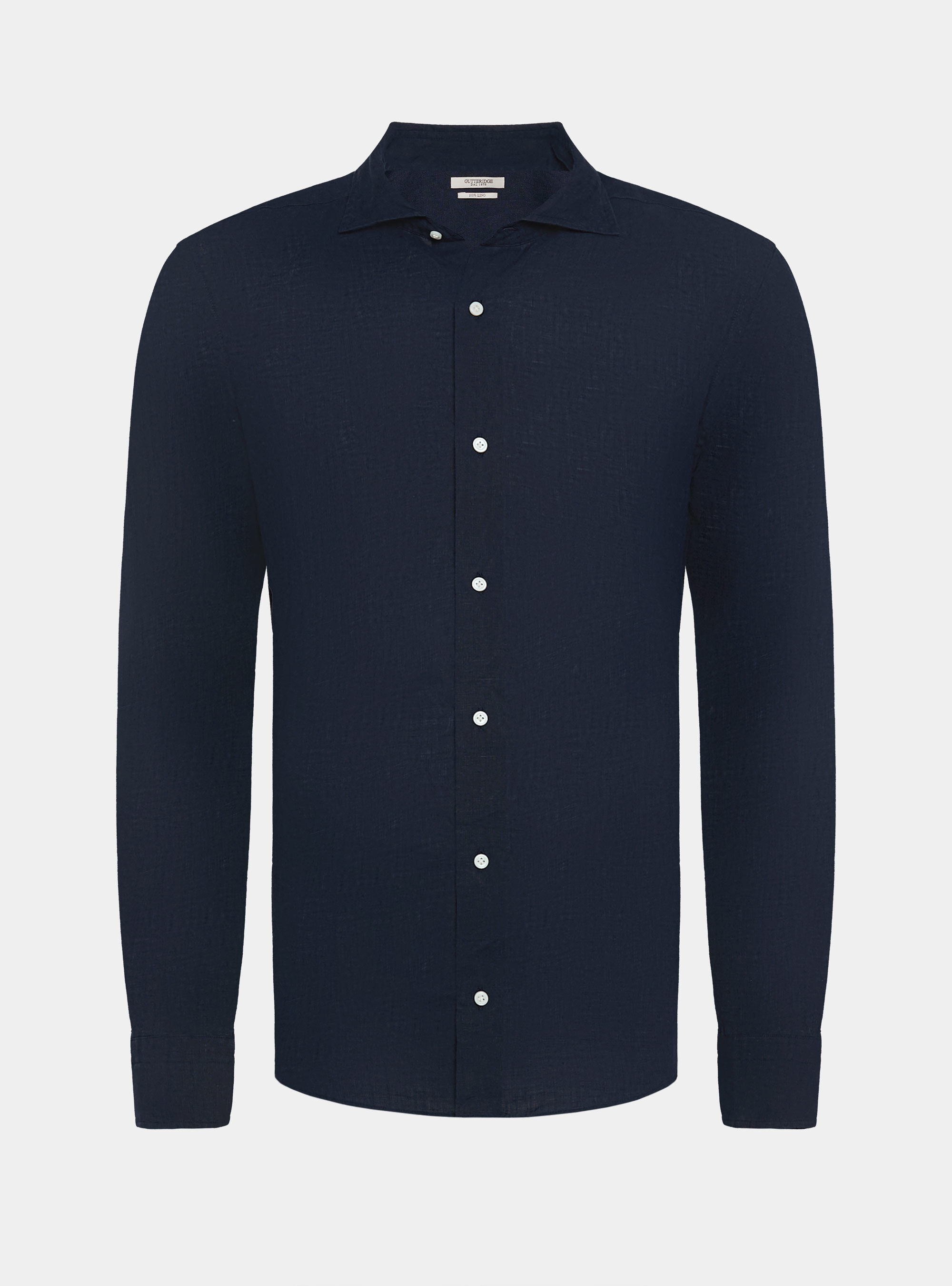 Camicia in puro lino, BLU NAVY