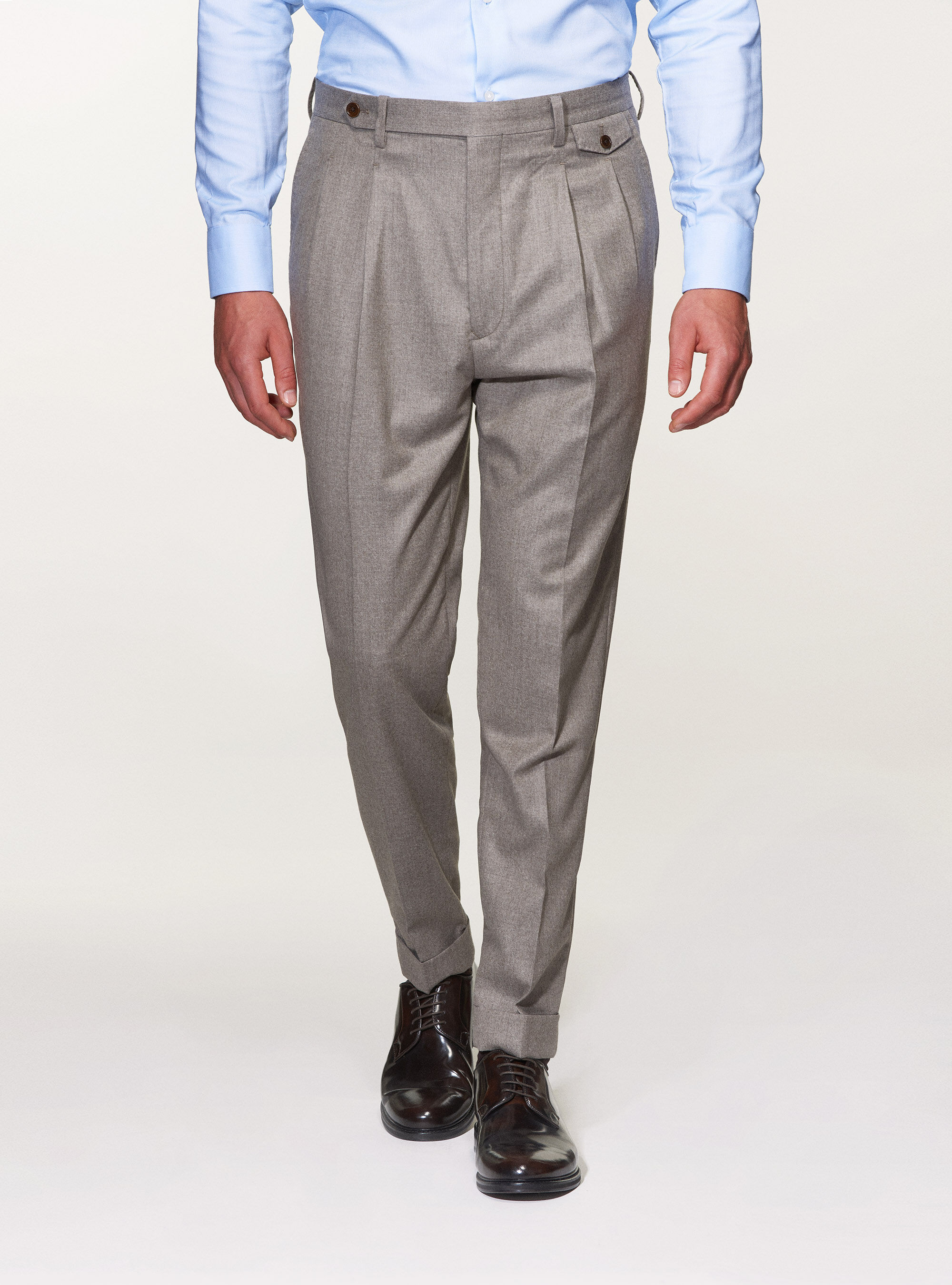 Mens wool flannel dress pants on sale