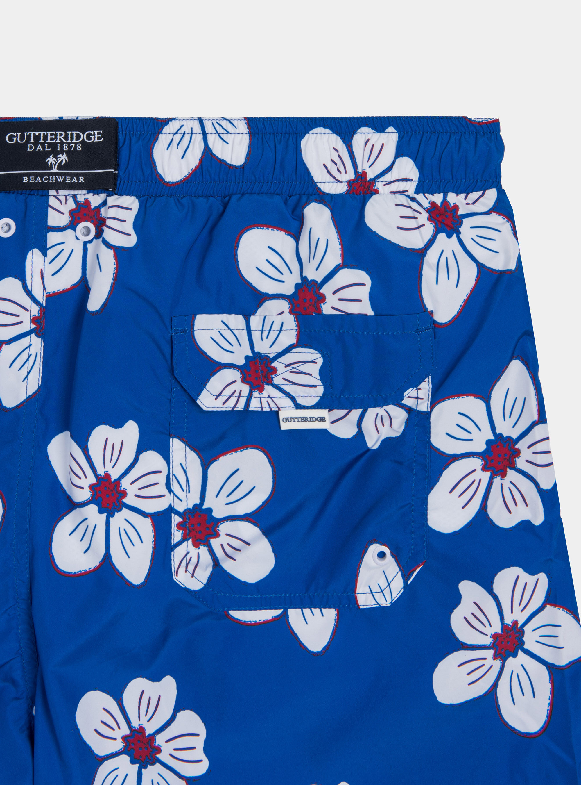 Flower patterned swimwear, BLUE ROYAL
