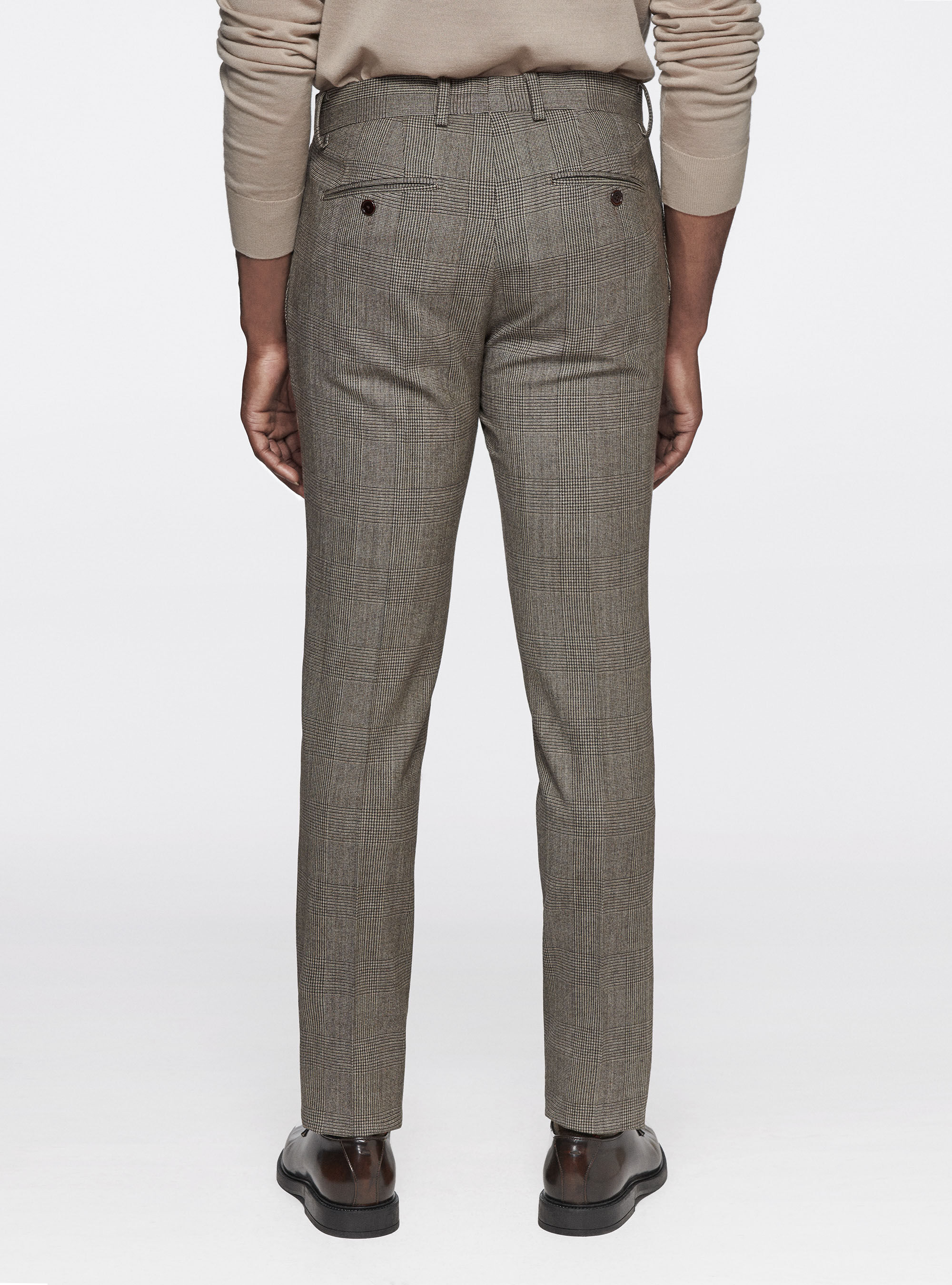 Pantalon Prince de Galles en laine et cachemire Gutteridge Homme