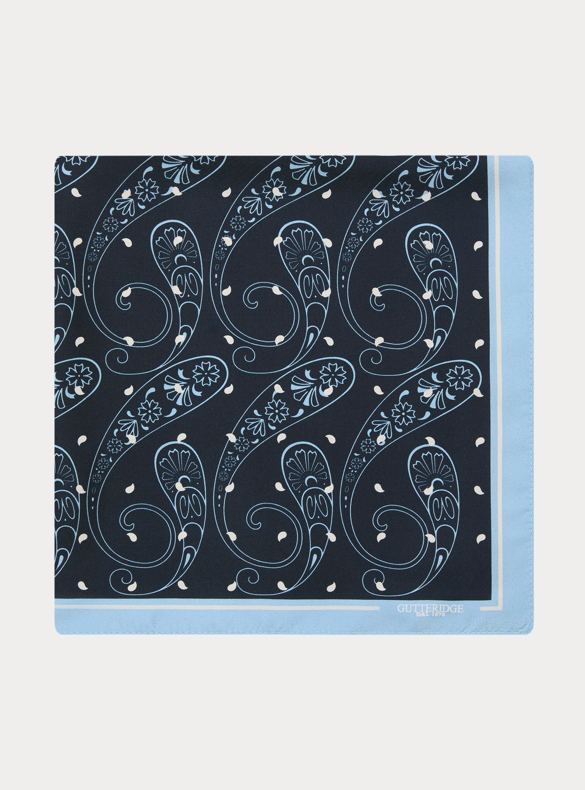 Foulard in seta stampata fantasia macro paisley