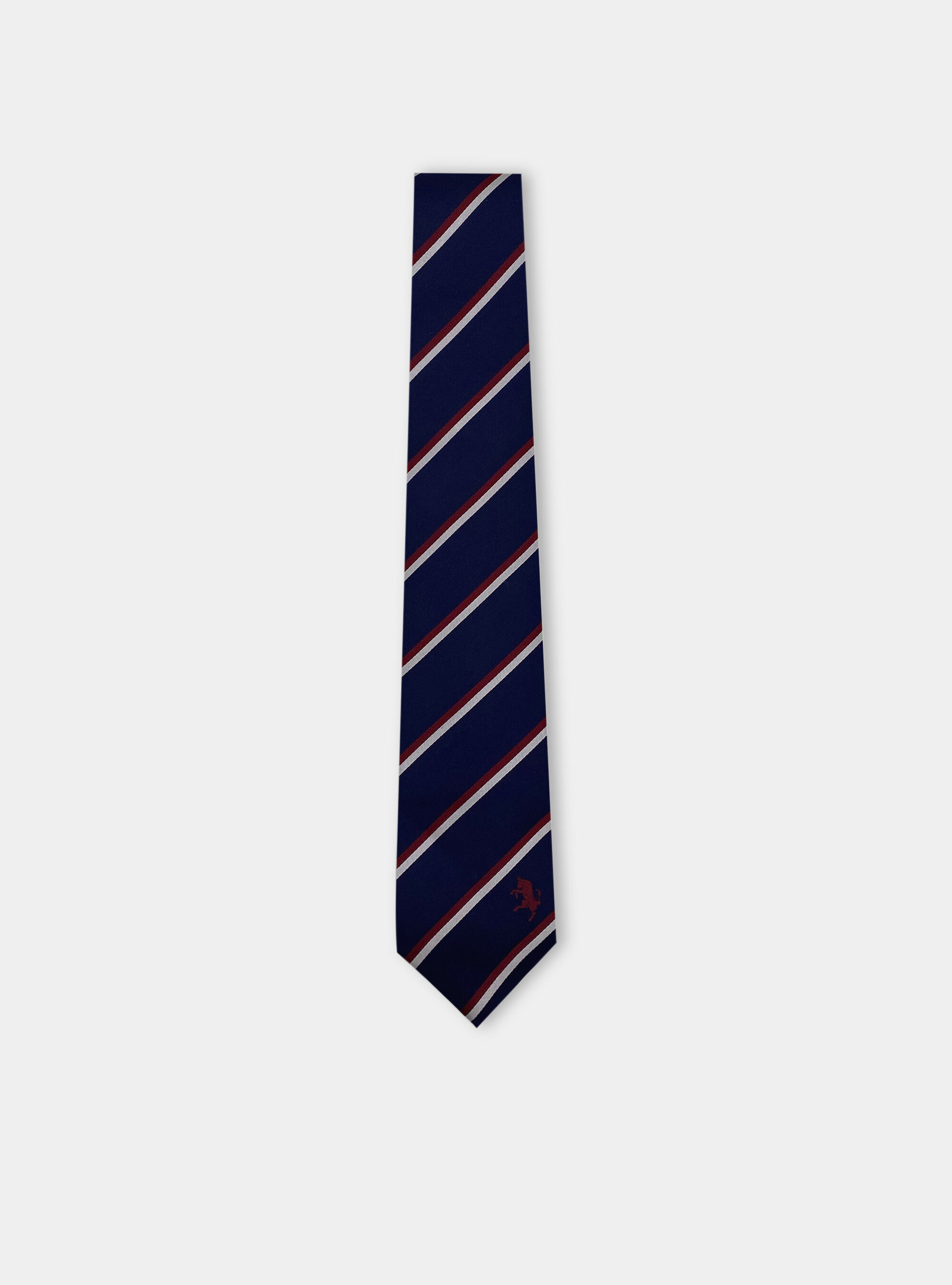 Pure silk regimental tie, NAVY BLUE