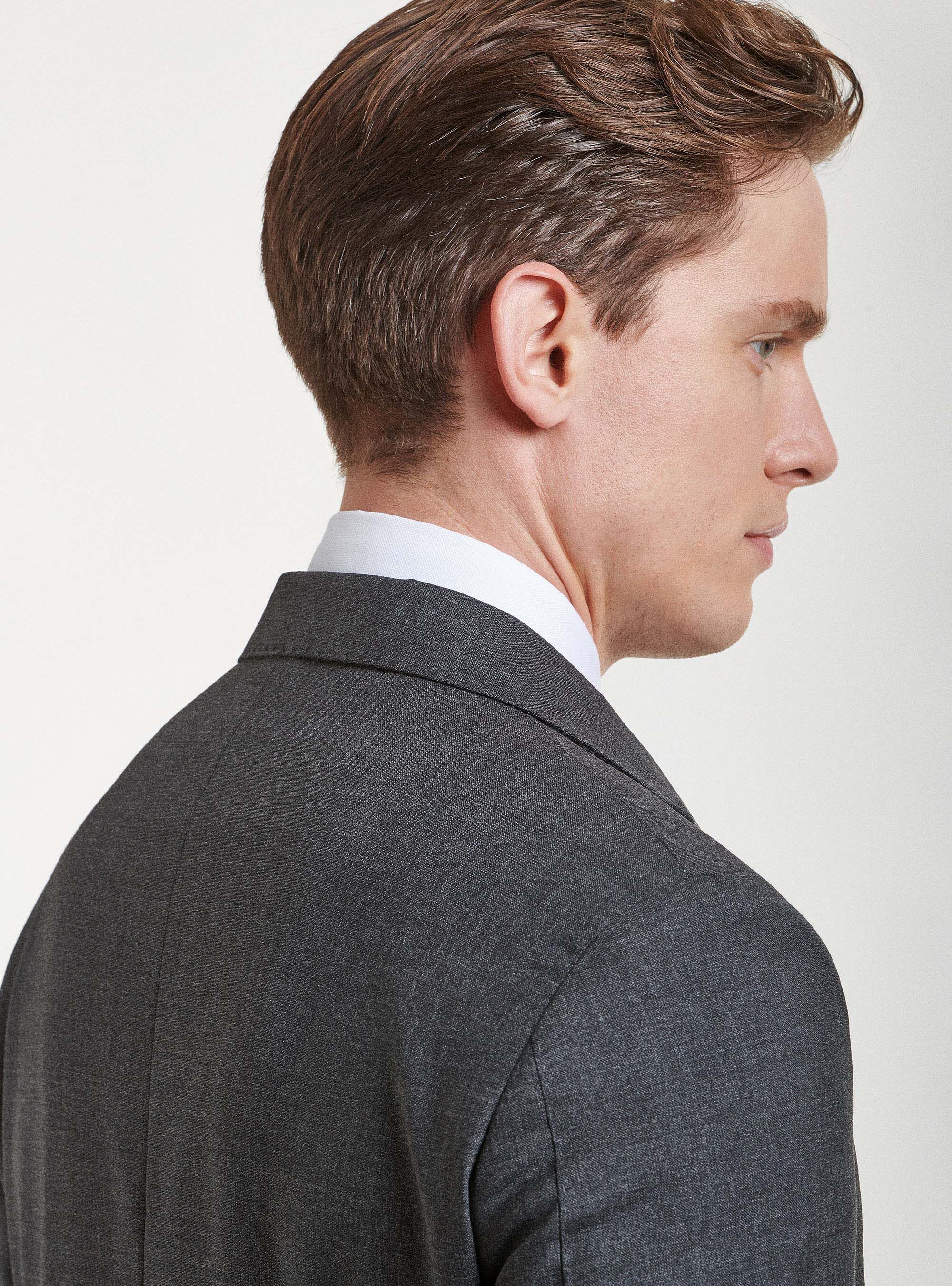 Pure wool suit blazer Vitale Barberis Canonico, ASPHALT GREY