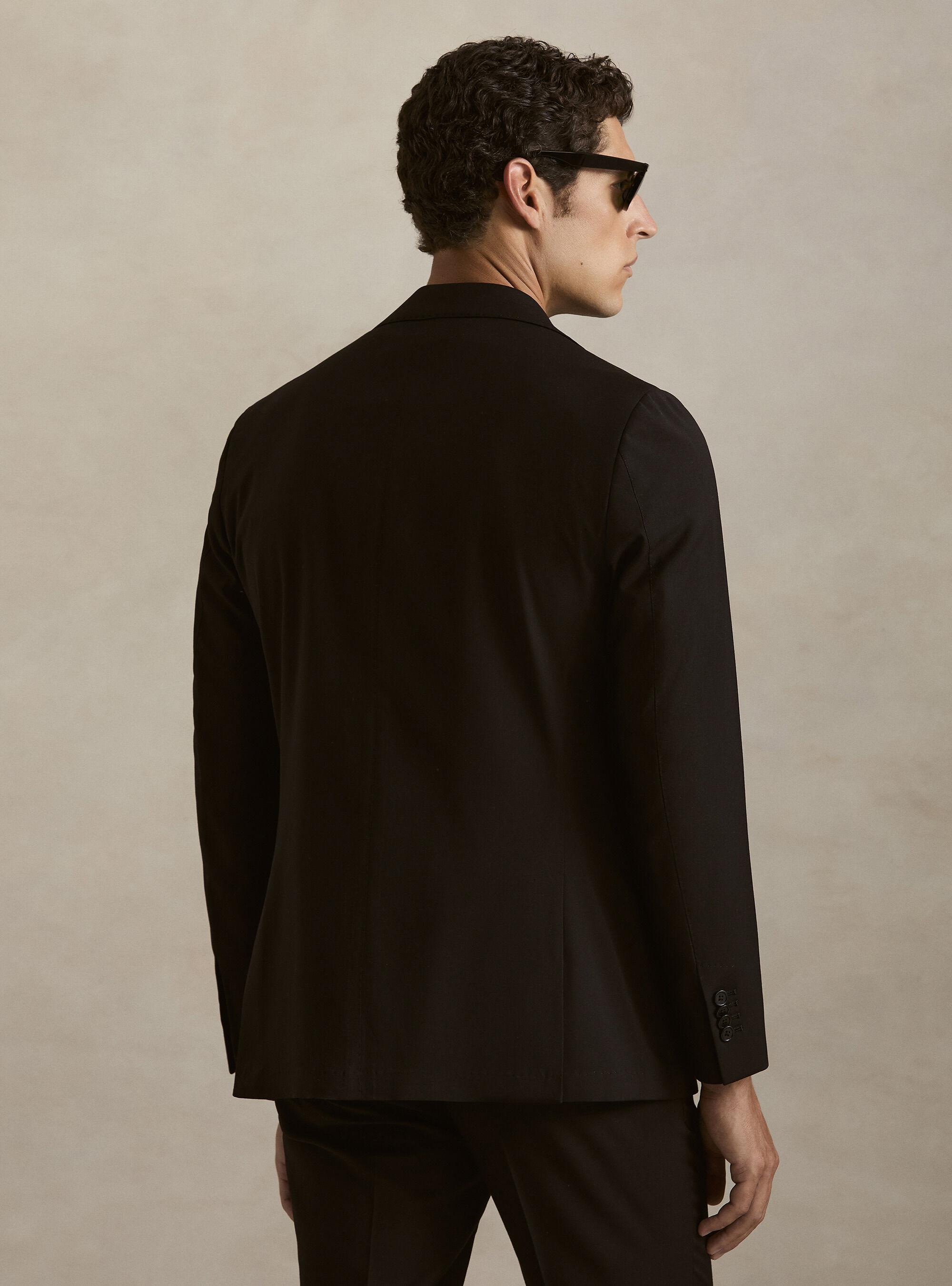 Slim fit classic suit blazer, BLACK