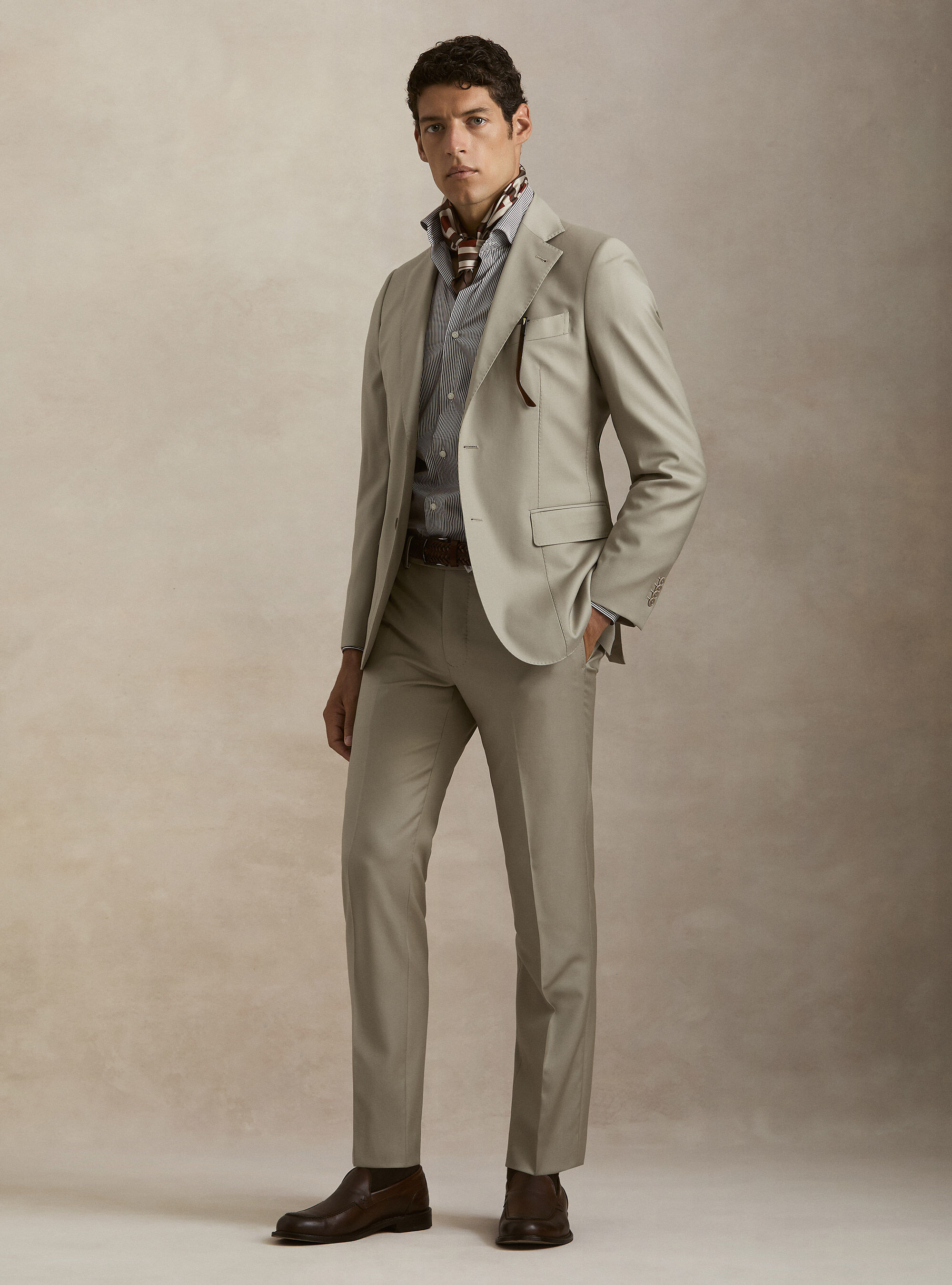 Pantaloni per abito in pura lana Vitale Barberis Canonico, SABBIA 0591C