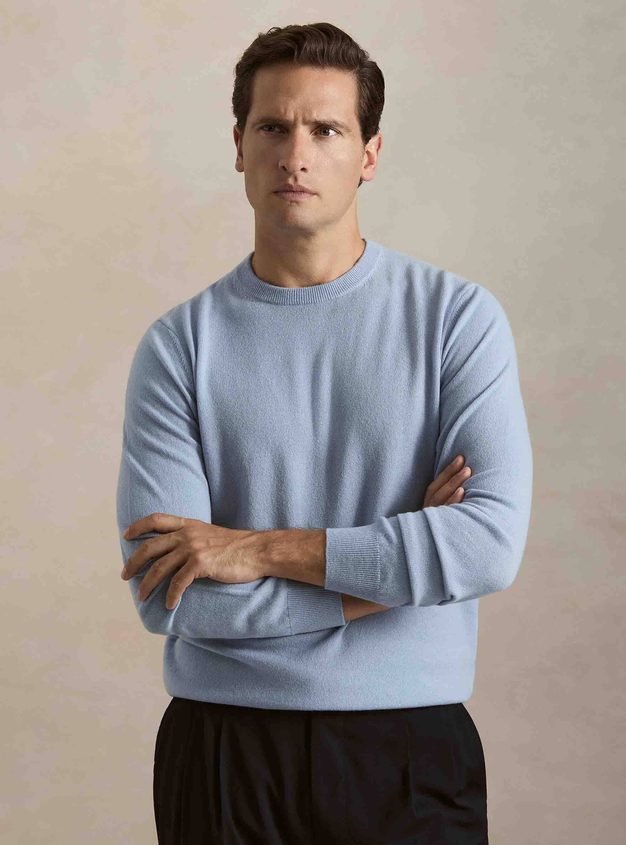 Maglia girocollo in 100% cashmere