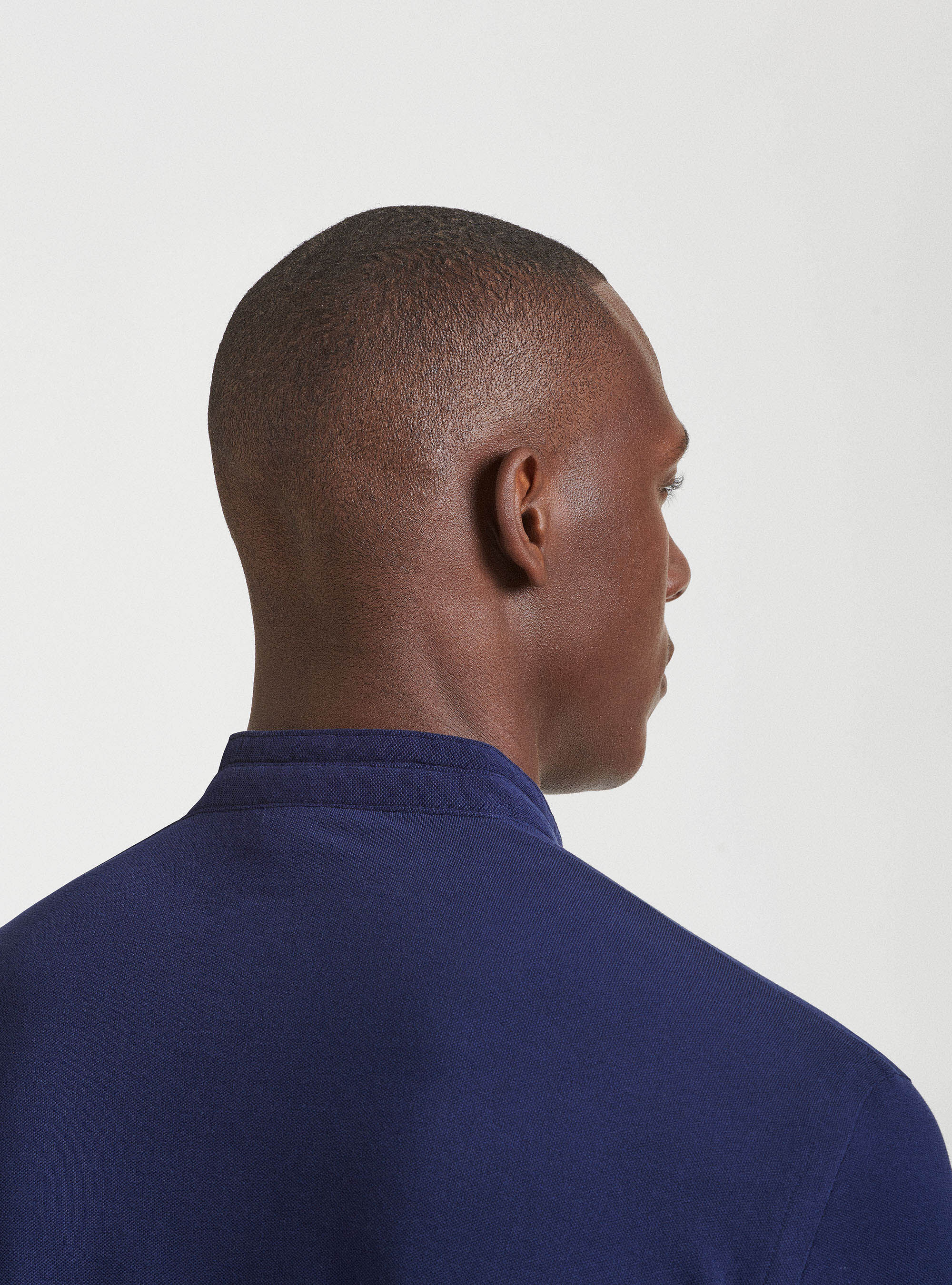 Polo coreana in piquet, BLU