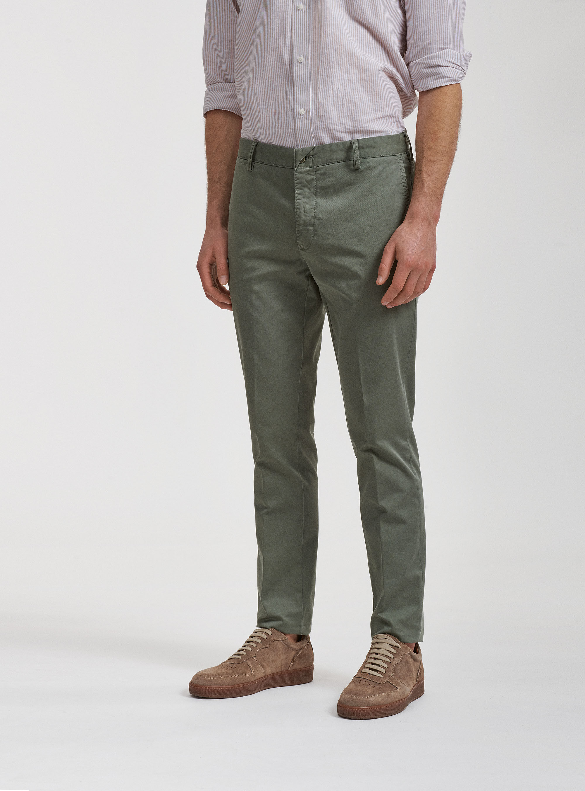 Stretch twill chino trousers