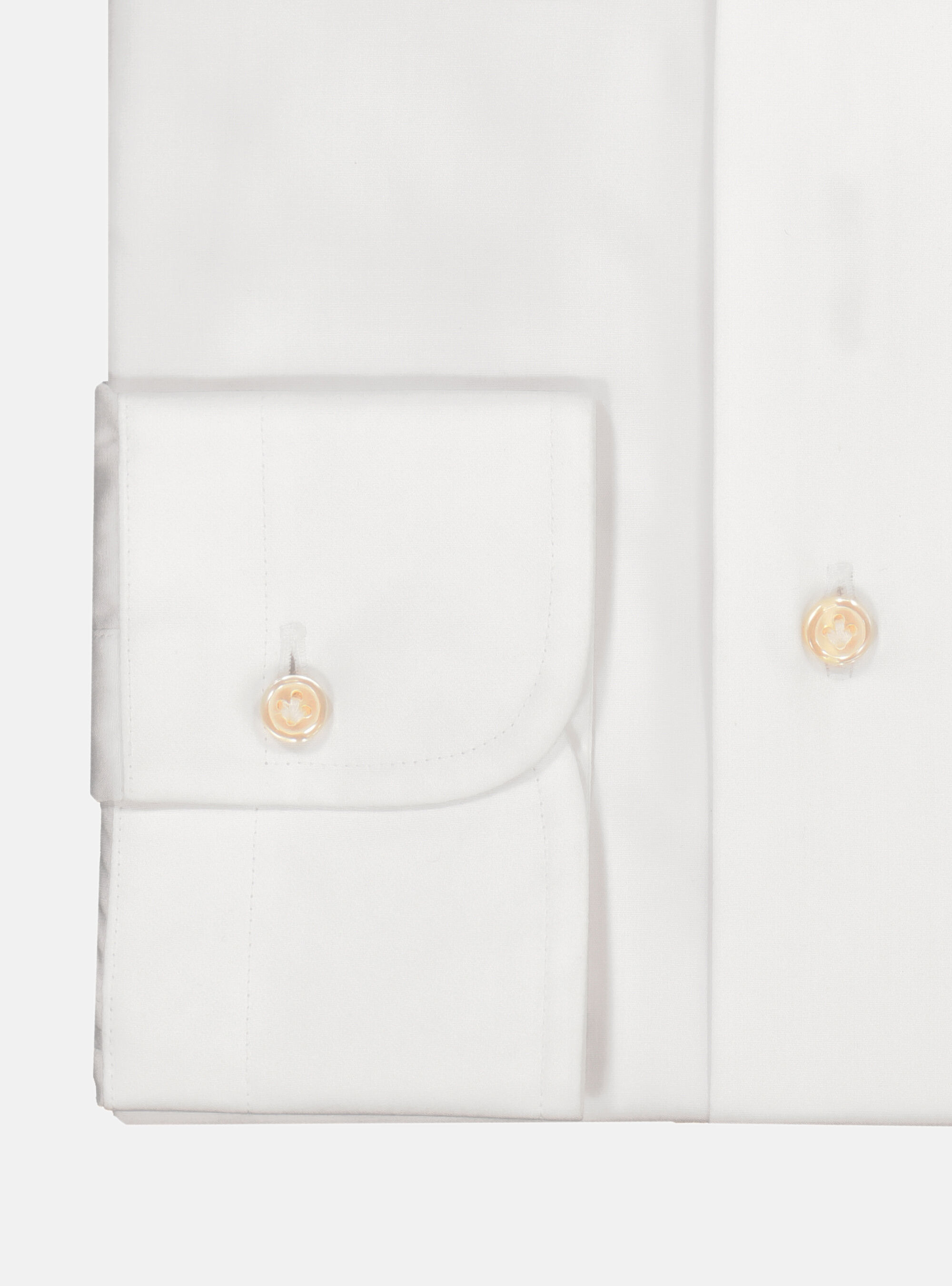 Camisa con cuello franc&egrave;s en algod&ograve;n, BLANCO