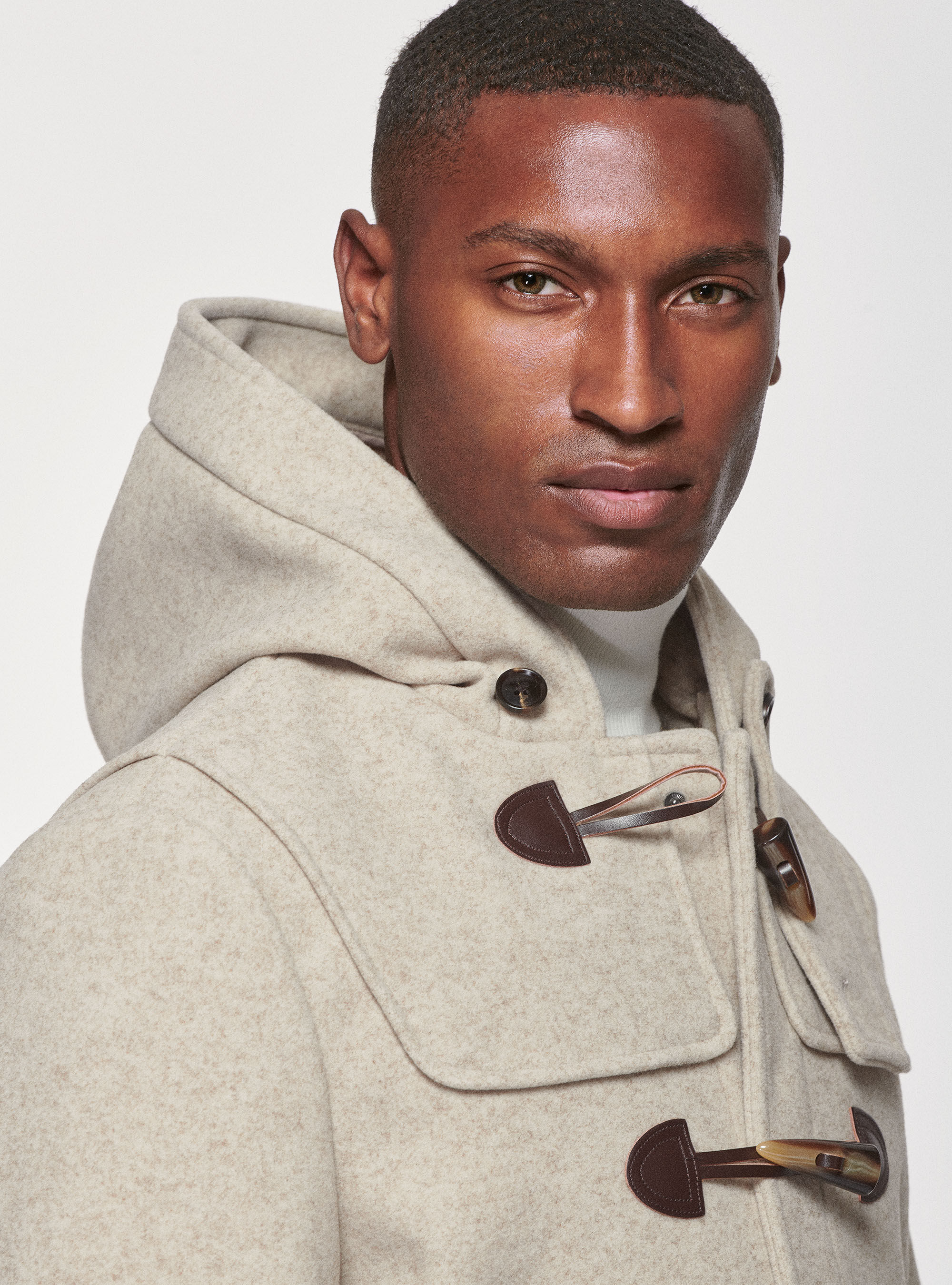 Hooded wool clearance blend coat