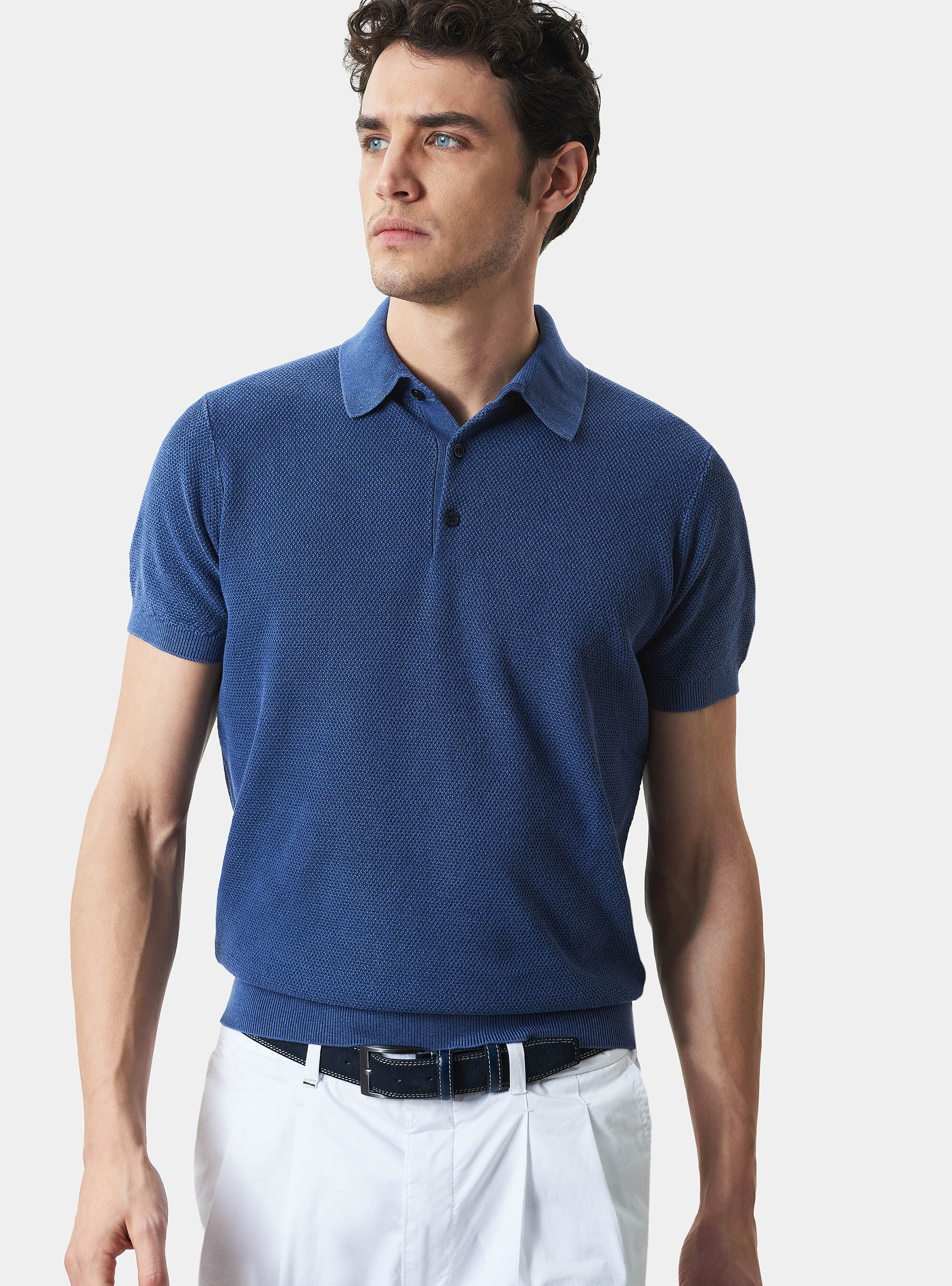 Maglia a polo a maniche corte in cotone