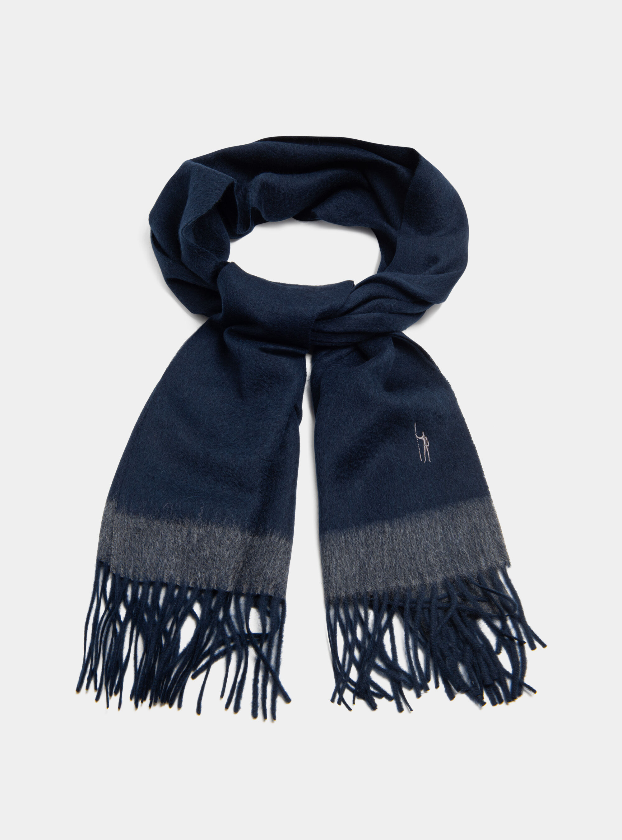 Sciarpa in lana e cashmere, BLU NAVY