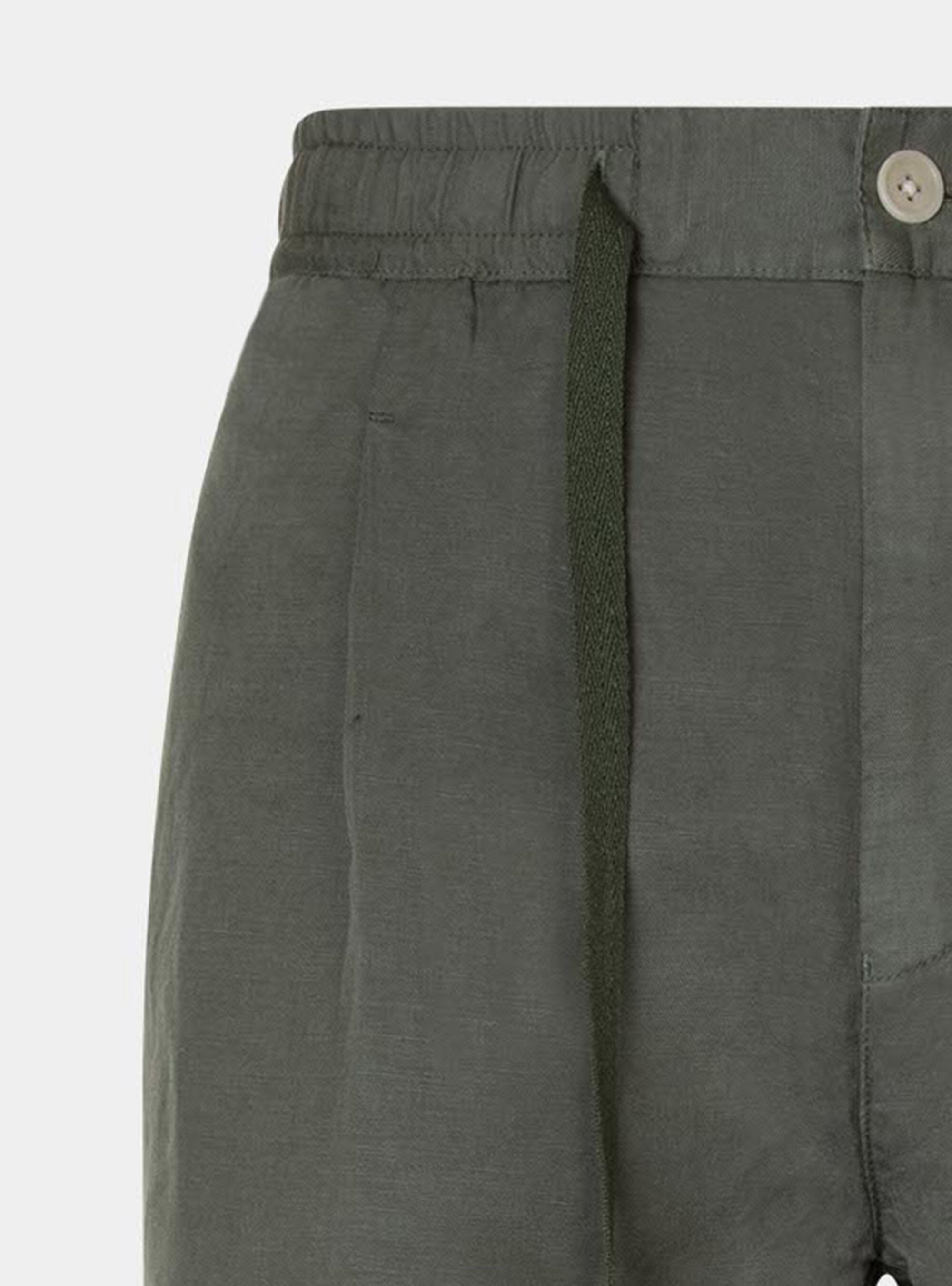 Garment-dyed bermuda shorts with drawstrings, SALVIA 0602C